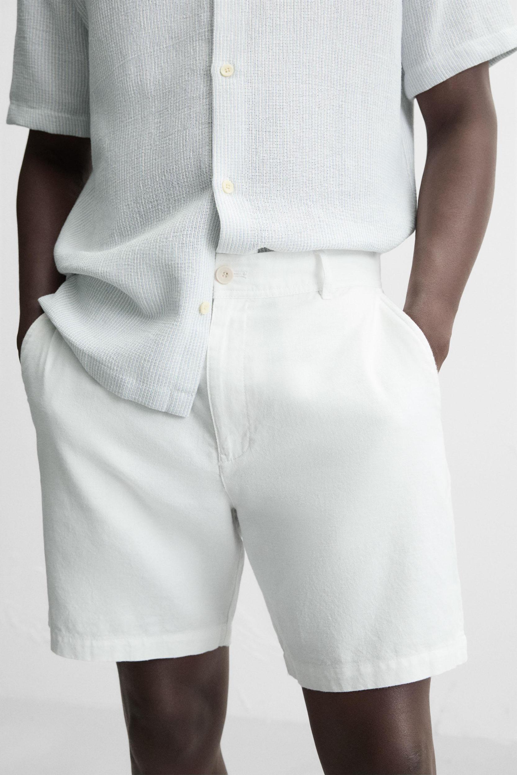 COTTON LINEN SHORTS Product Image