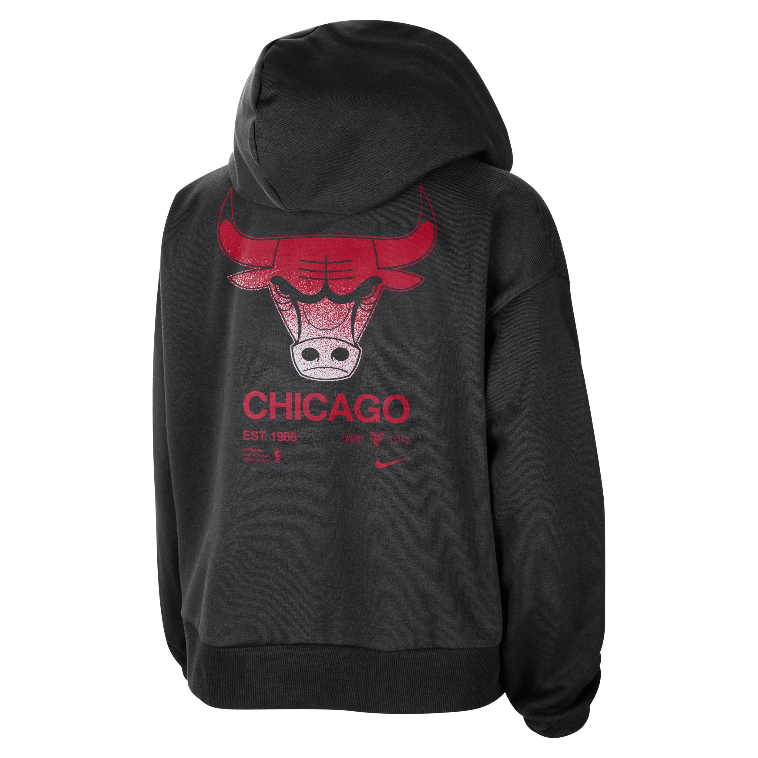 Chicago Bulls Standard Issue Nike Womens Dri-FIT NBA Pullover Hoodie Product Image