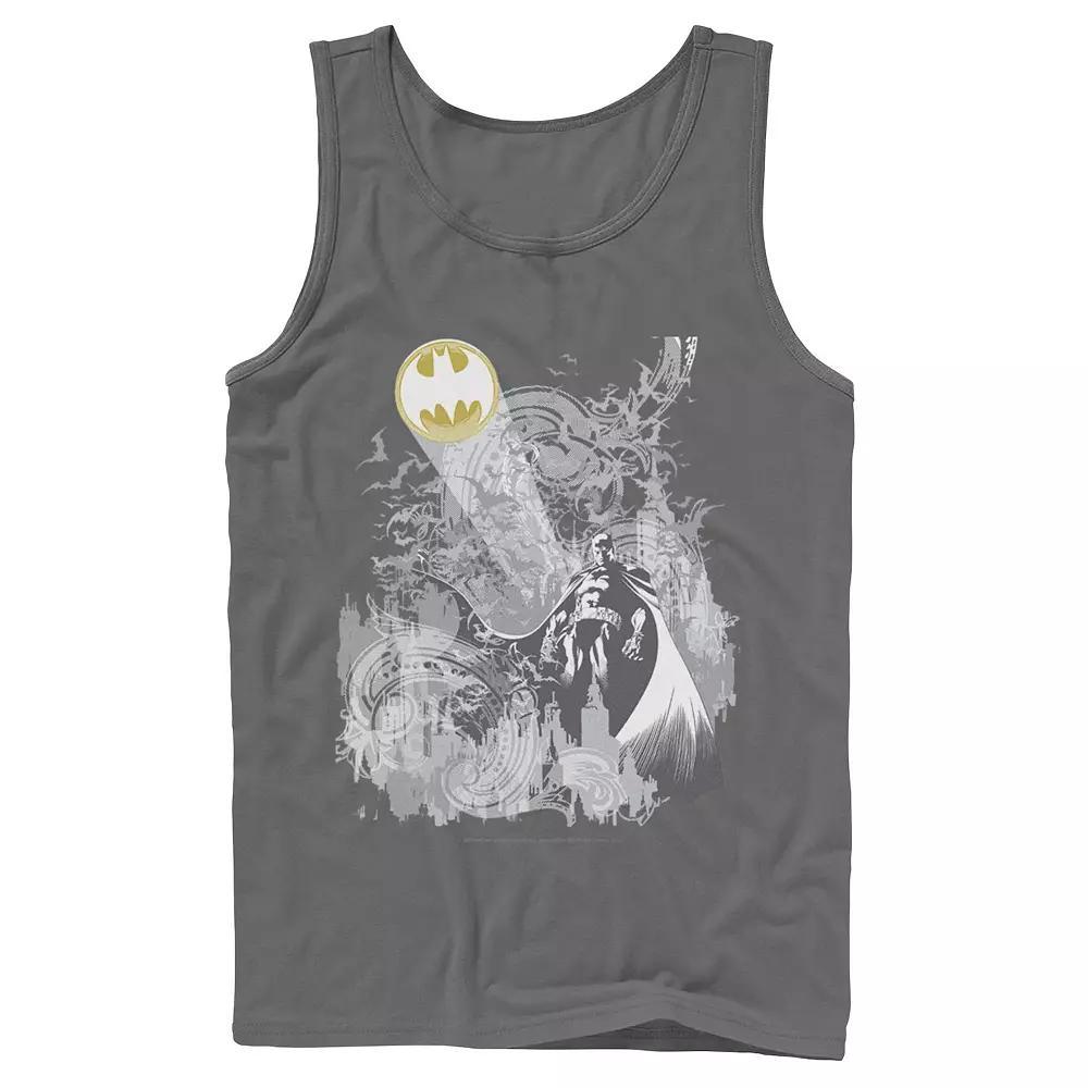 Mens DC Comics Batman Bat Signal Tank Top, Men's, Size: XL, Grey Product Image