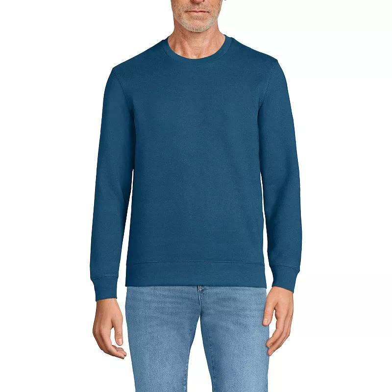 Big & Tall Lands' End Long Sleeve Serious Sweats Crewneck Sweatshirt, Men's, Size: Large Tall, Dark Grey Heather Product Image