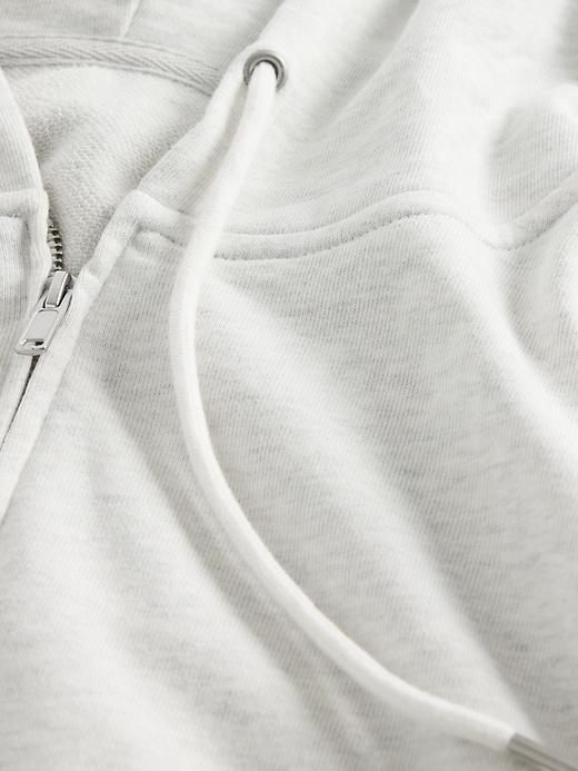 Heavyweight French Terry Oversized Zip Wedge Hoodie Product Image