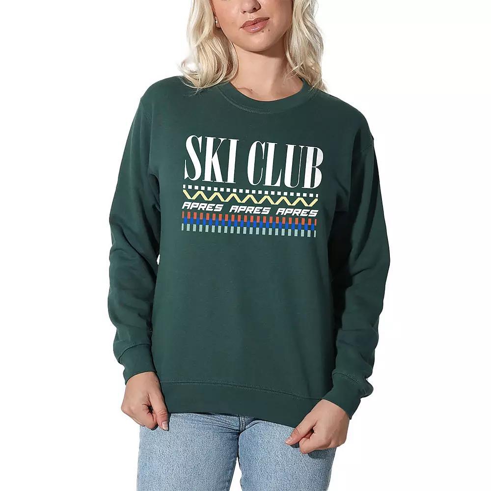 Women's Suburban Riot Generic Ski Club Willow Graphic Sweatshirt, Girl's, Size: XL, Green Green Product Image