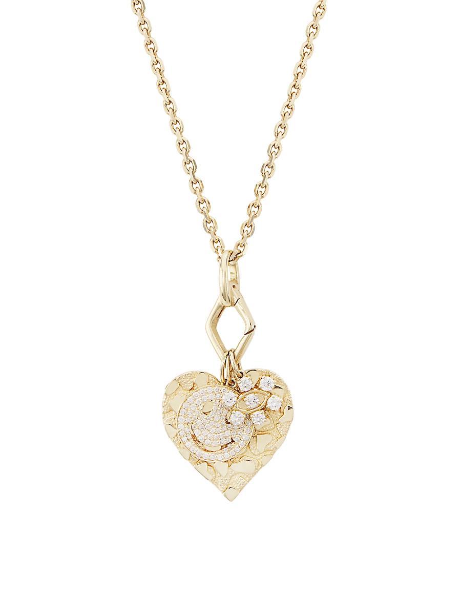 Womens Multi-Charm 14K Gold & Diamond Necklace Product Image