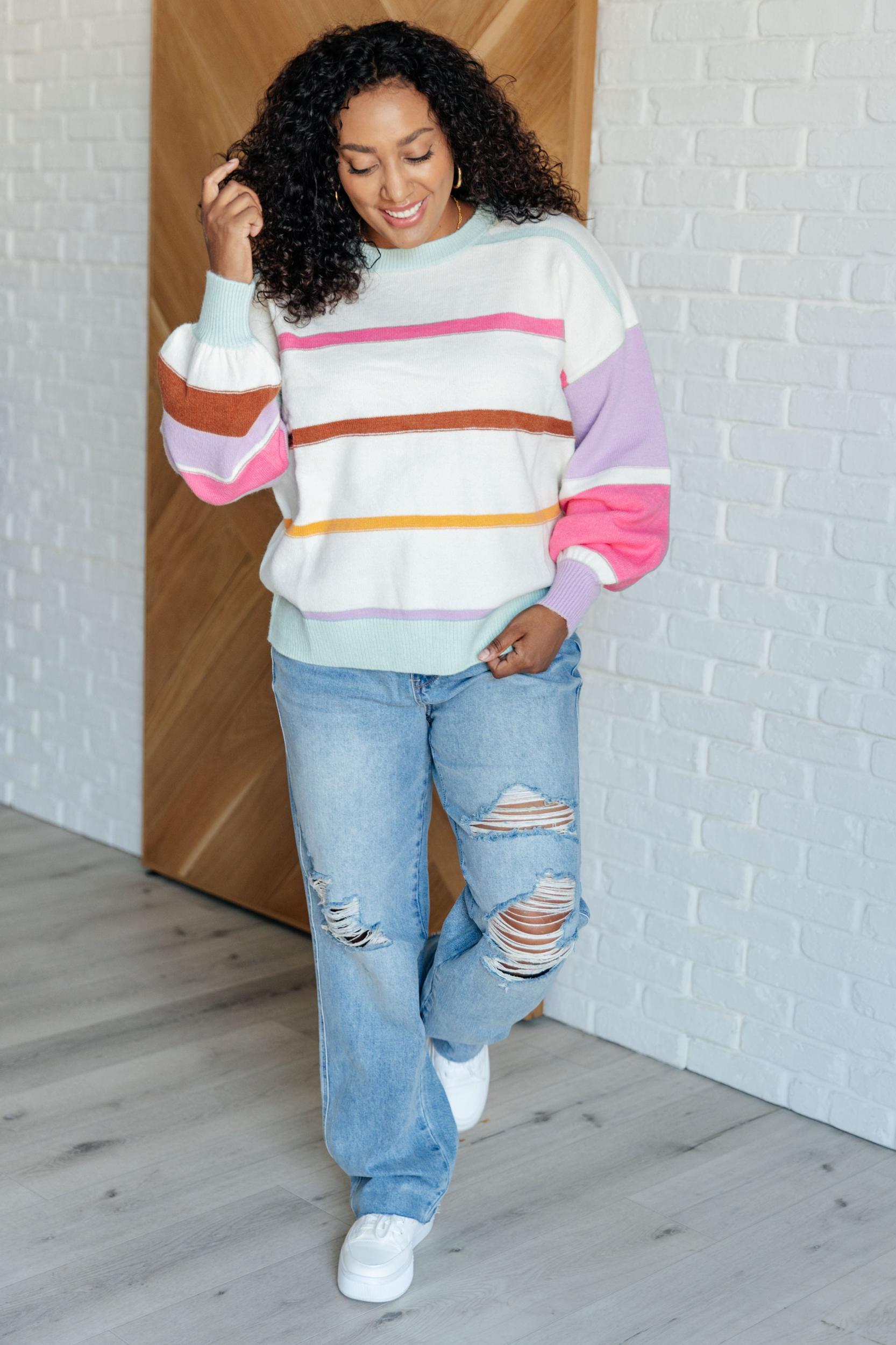 Candy Buttons Pom Detail Sweater (Online Exclusive) Product Image
