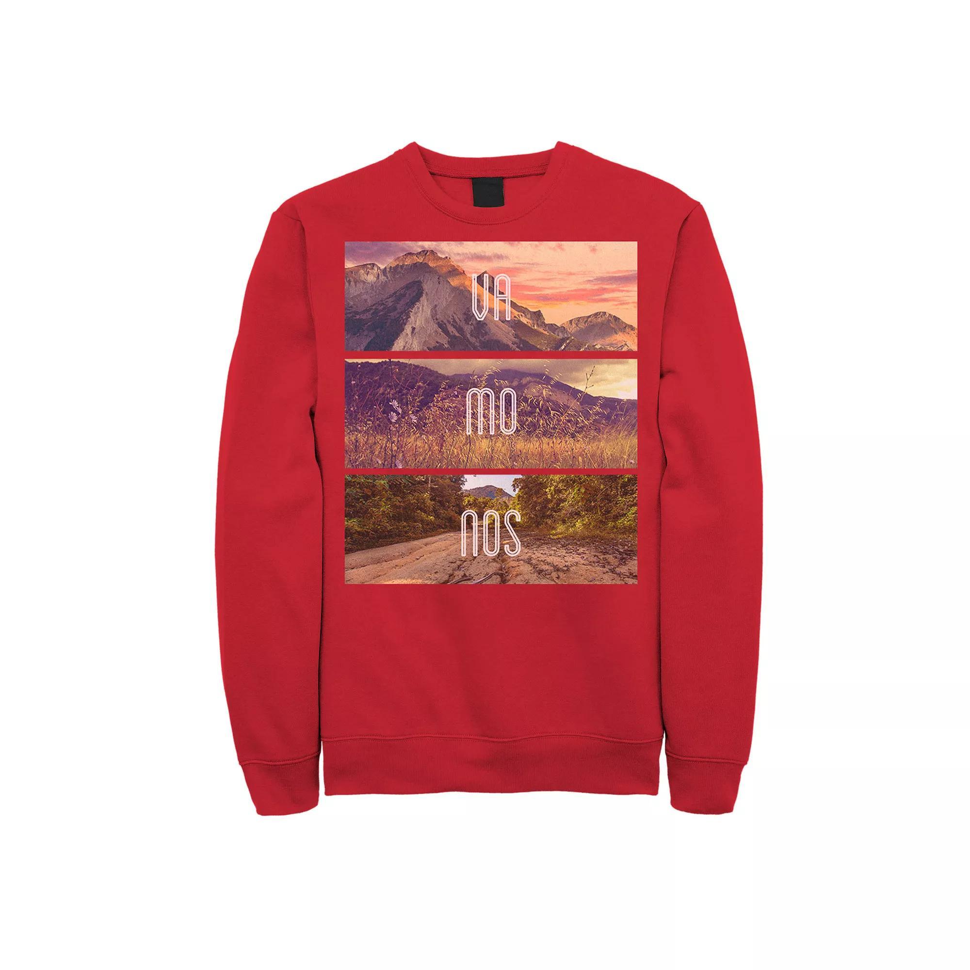 Men's Gonzales Vamonos Lanscape Portrait Stack Sweatshirt, Size: XXL, Red Product Image