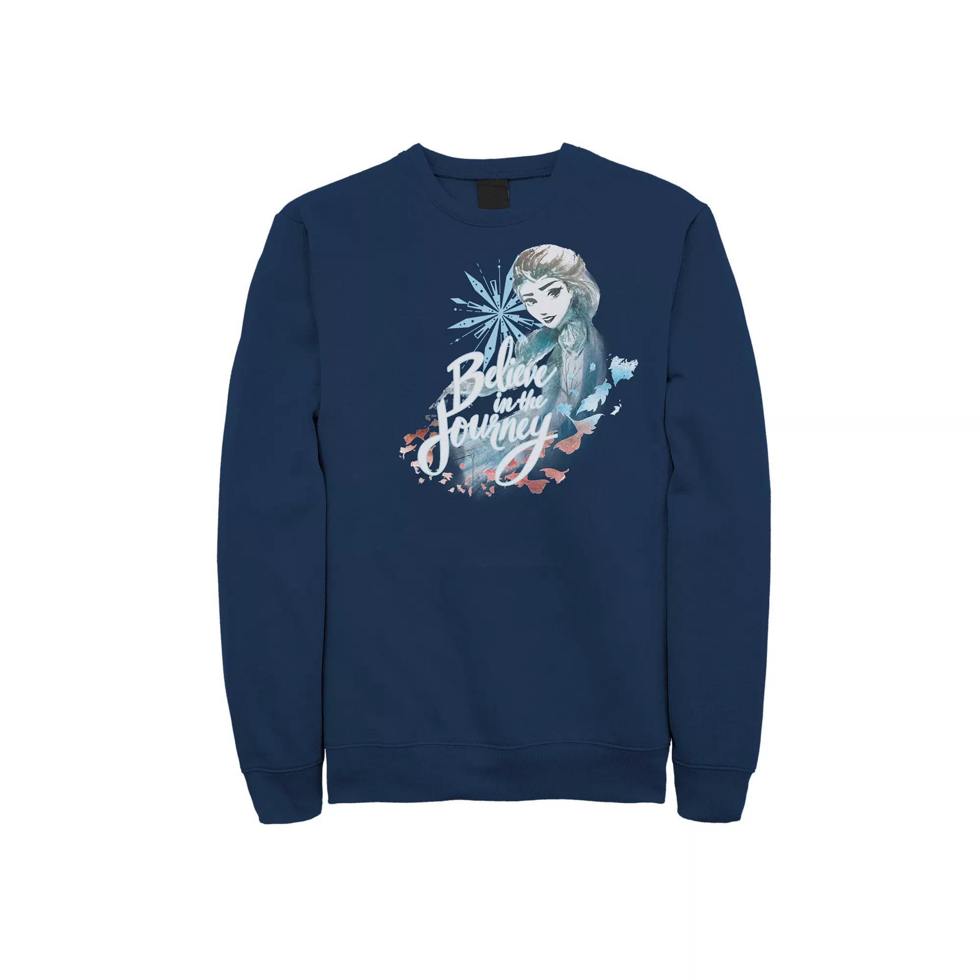 Mens Frozen 2 Elsa Believe In The Journey Sweatshirt Blue Product Image