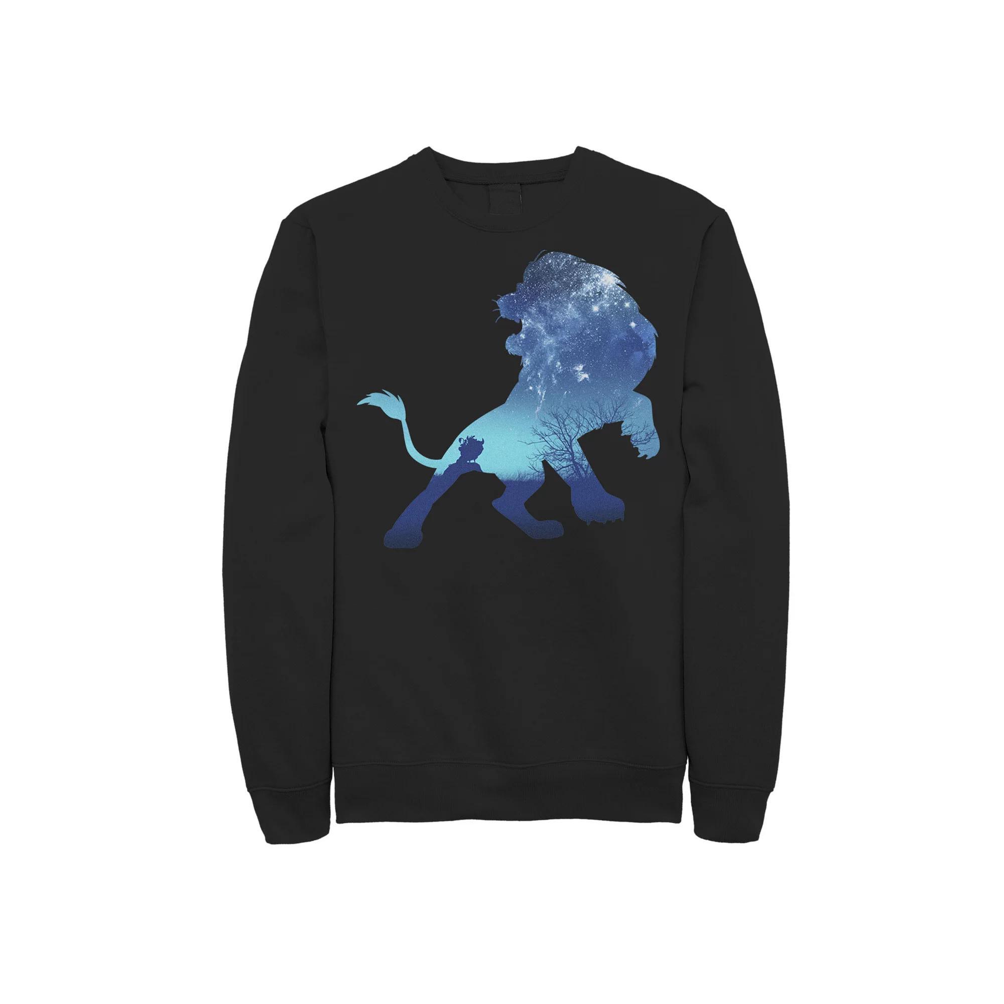 Disney's The Lion King Simba Sky Silhouette Men's Sweatshirt, Size: Small, Black Product Image