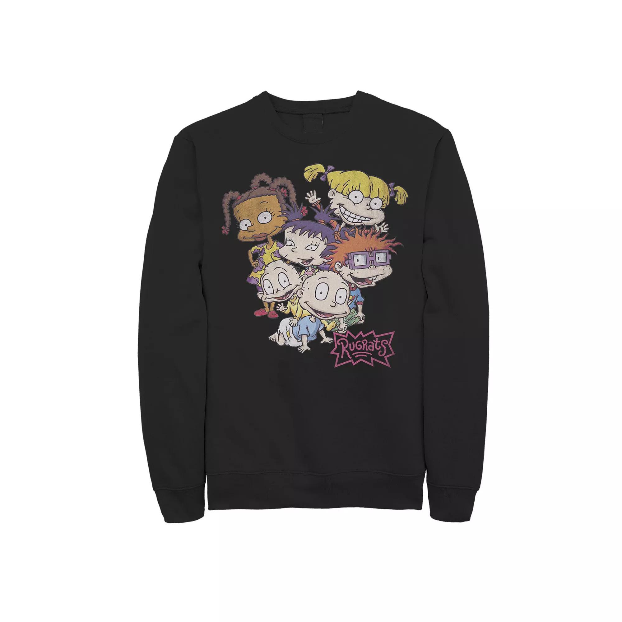 Men's Rugrats Group Pile Logo Fleece, Size: Small, Black Product Image