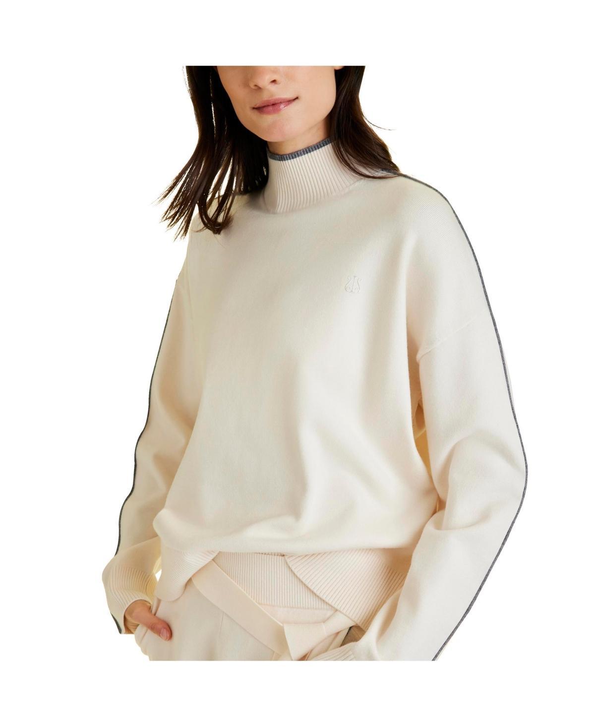 Womens Framed Knit Mock Neck Sweater Product Image