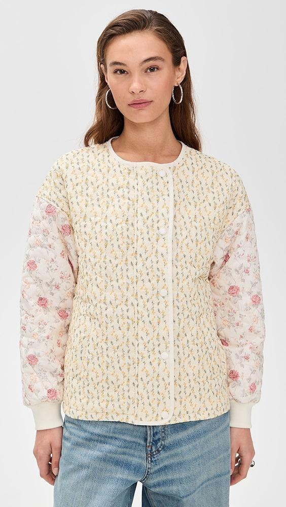 Avec Les Filles Collarless Quilted Bomber Jacket | Shopbop Product Image