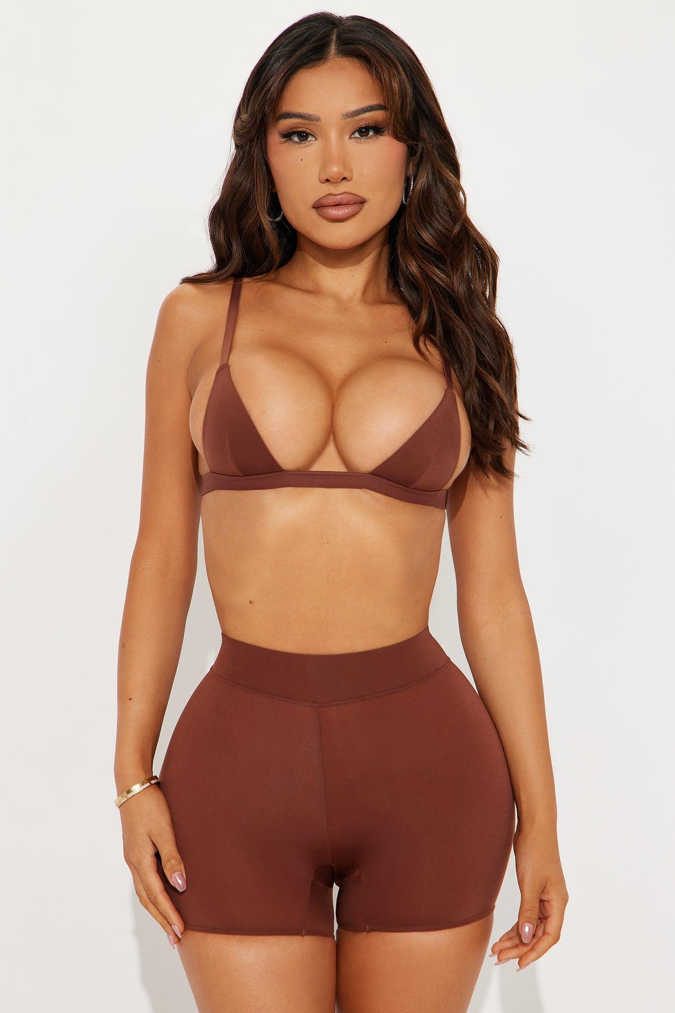 Light As A Feather Mini Bralette - Chocolate Product Image