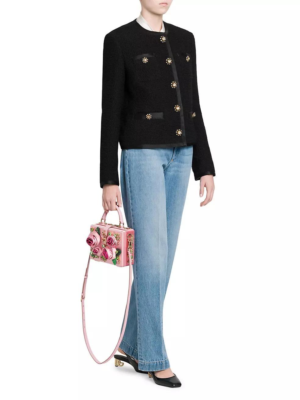 Womens Silk & Wool Boucl Tweed Jacket Product Image