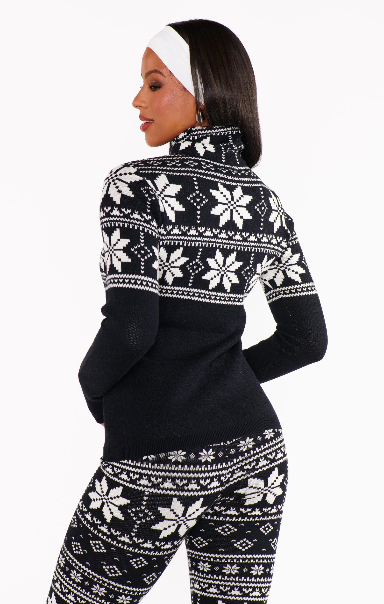 Ski Pullover ~ Black Fair Isle Knit Product Image