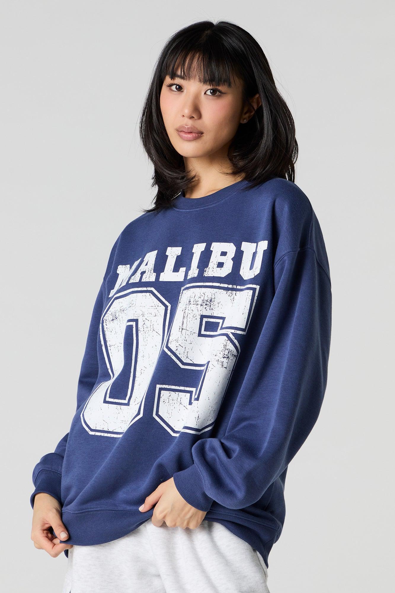Oversized Graphic Fleece Sweatshirt Female Product Image