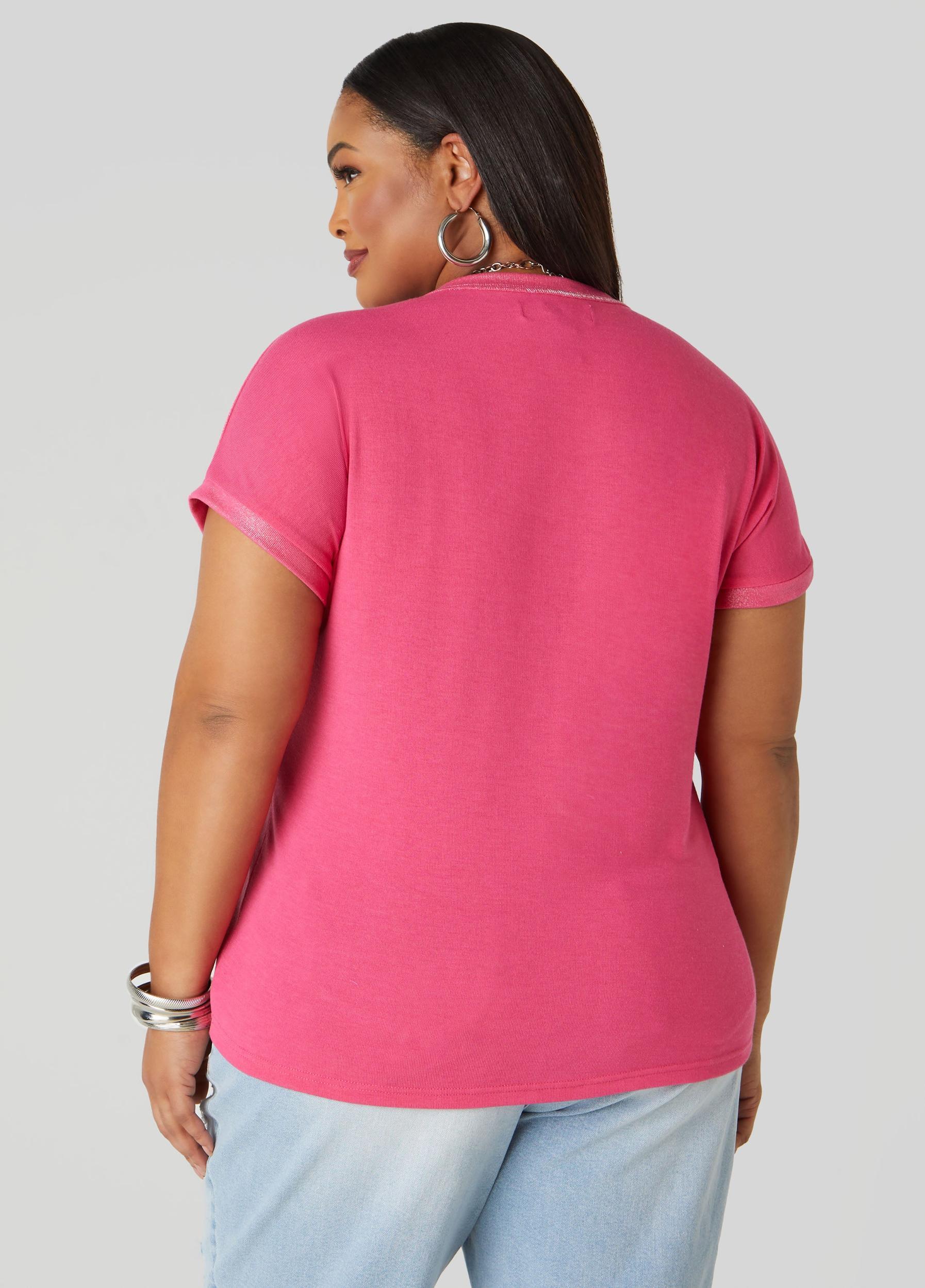 Sequined Metallic Jersey Tee Product Image