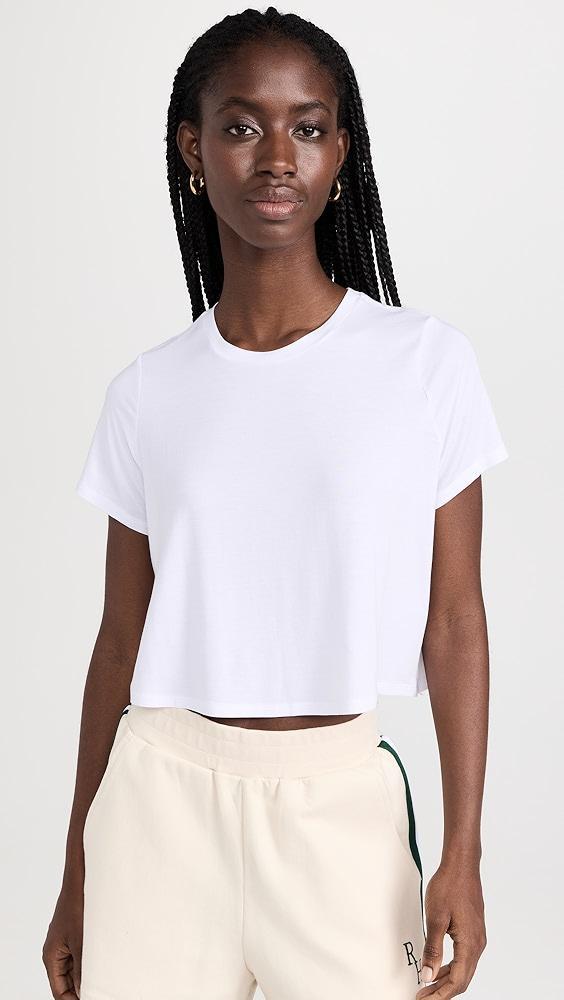 Alo Yoga Cropped All Day Short Sleeve Tee | Shopbop Product Image