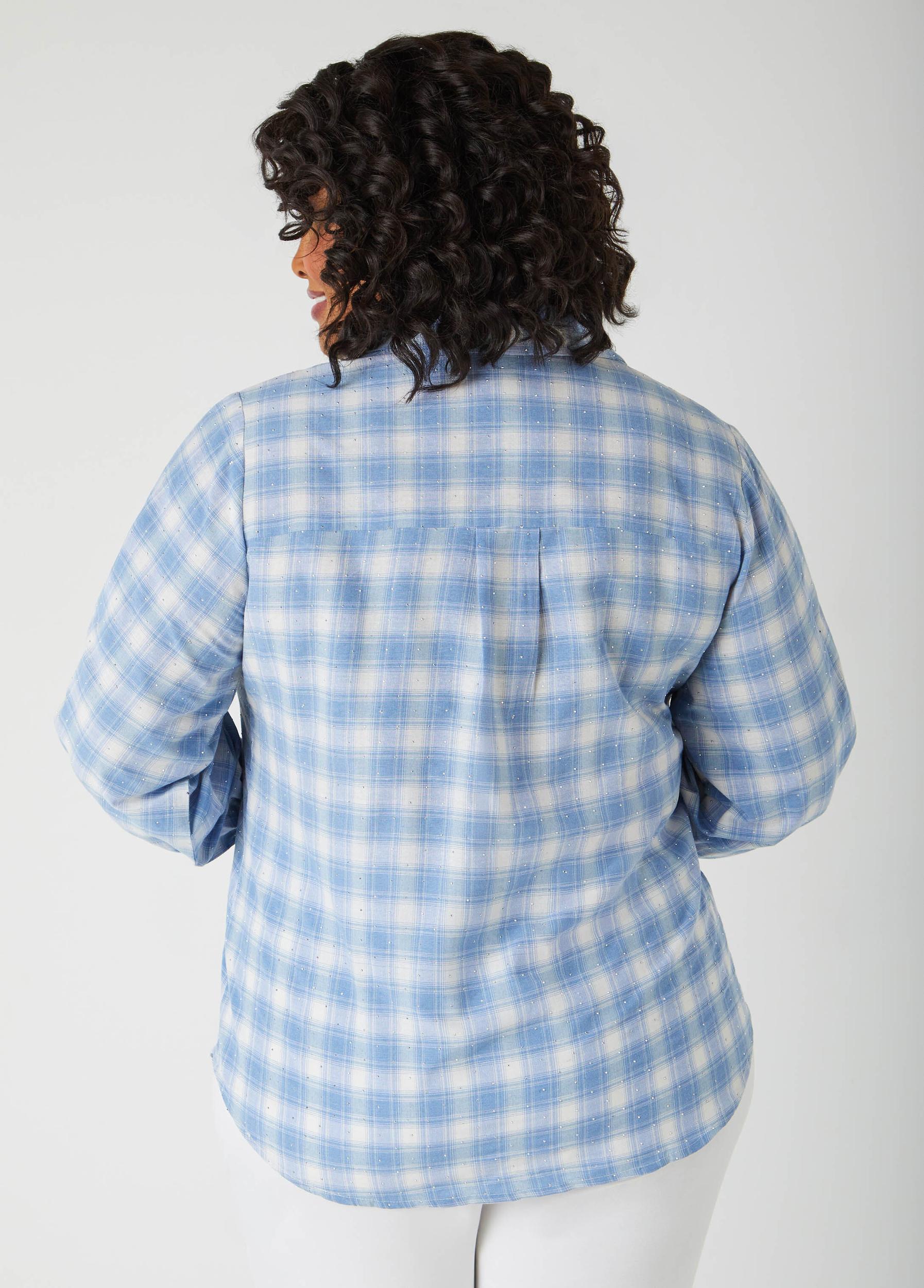 Studded Plaid Shirt Product Image