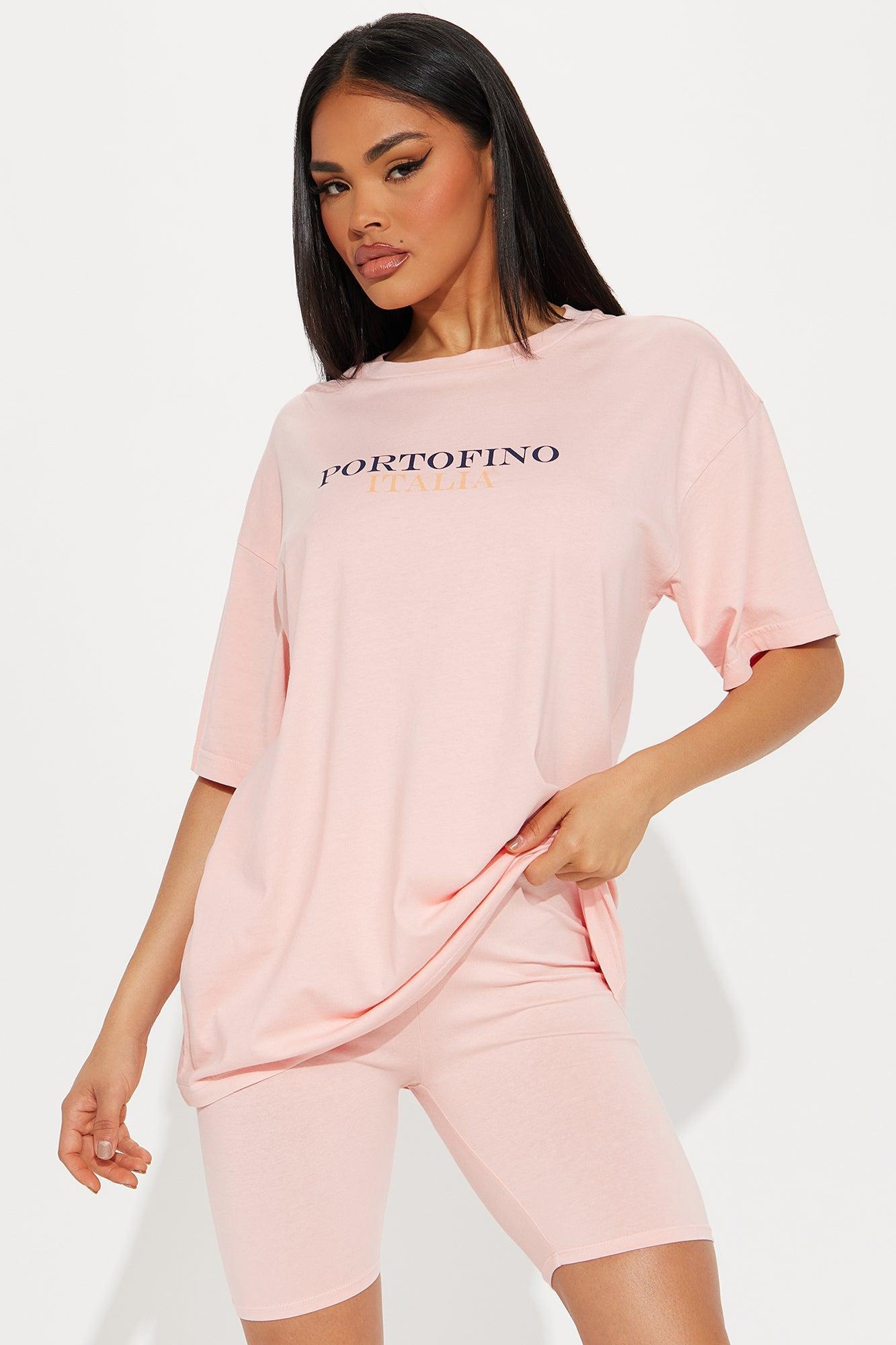 Portofino Biker Short Set - Pink Product Image