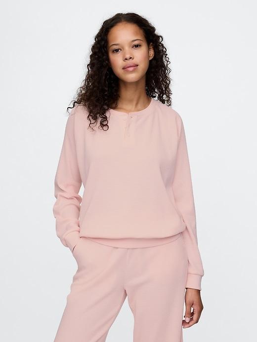 Waffle Henley PJ Shirt Product Image