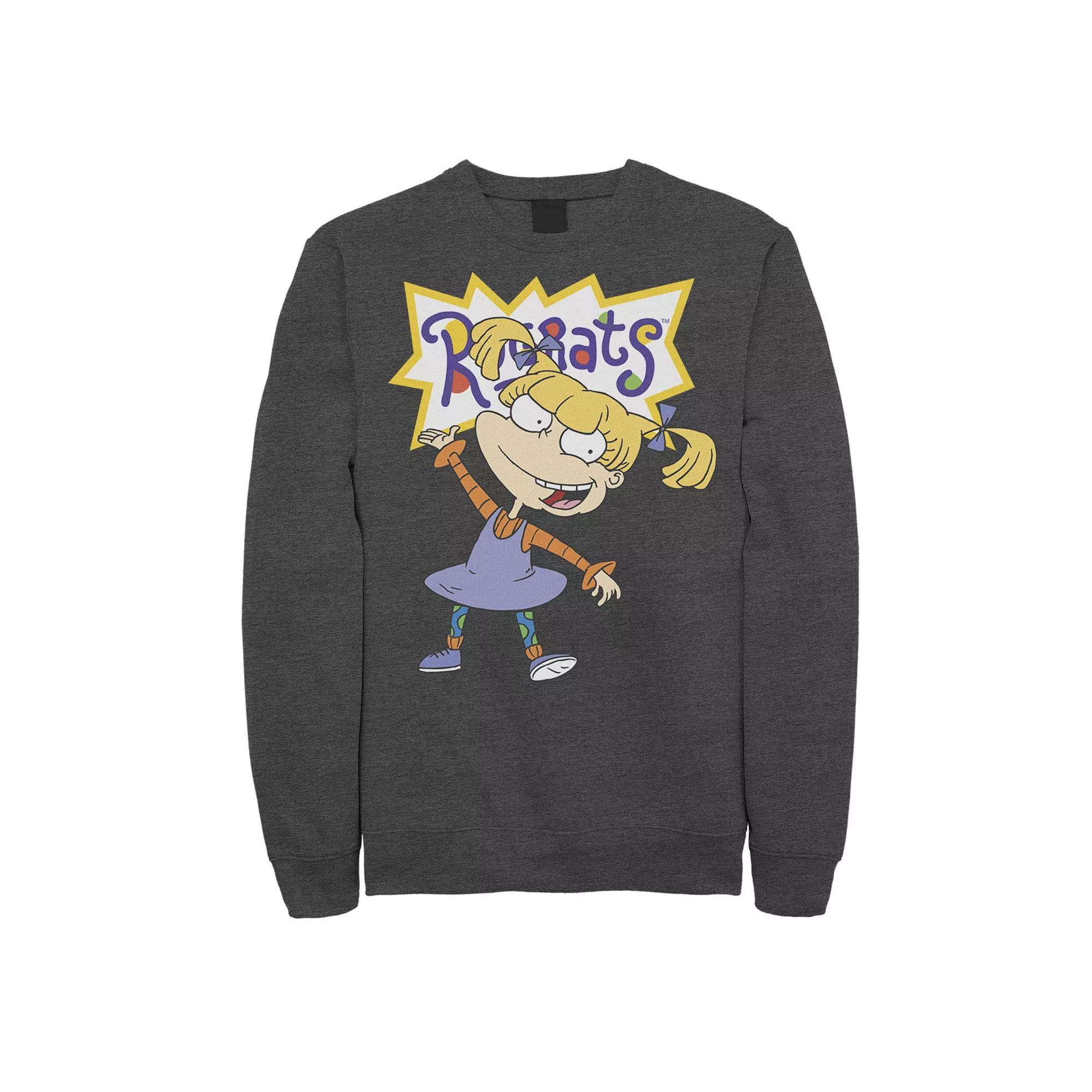 Mens Nickelodeon Rugrats Angelica Simple Portrait Fleece Grey Heather Product Image