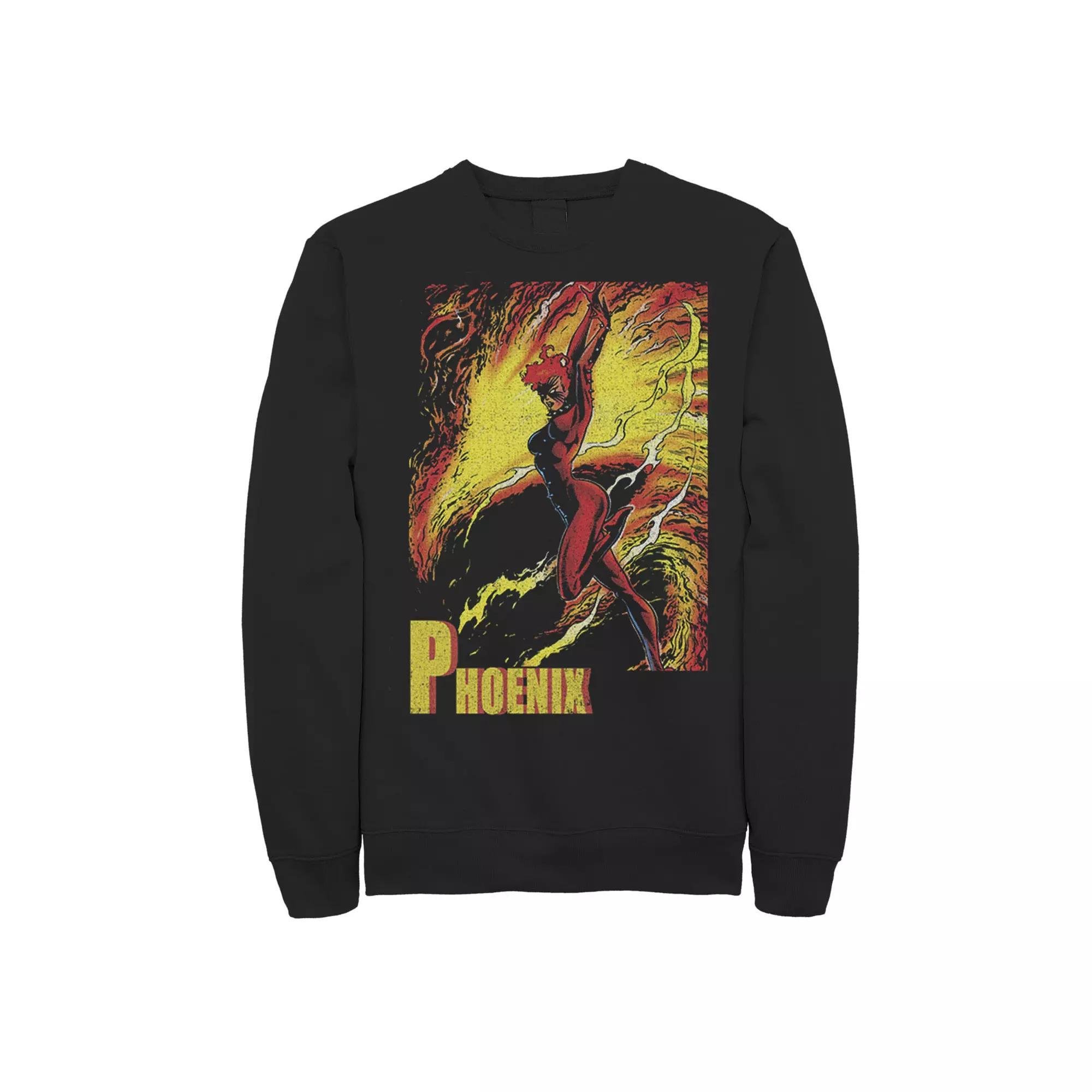 Men's Marvel Phoenix Comic Sweatshirt, Size: Large, Black Product Image