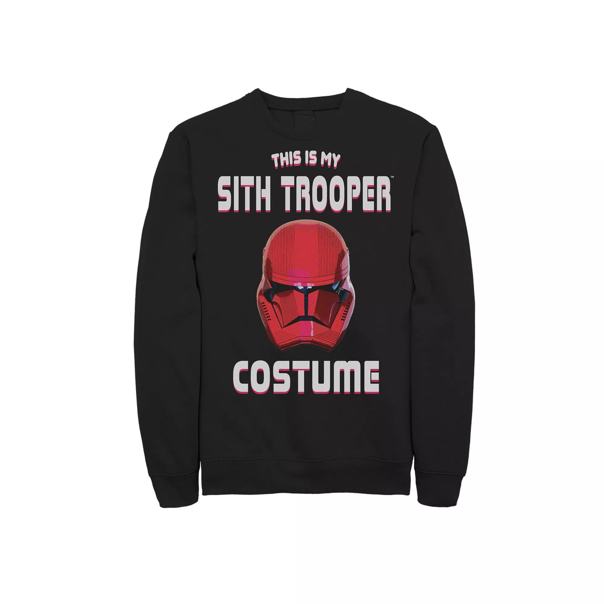 Men's Star Wars The Rise of Skywalker Halloween Sith Trooper Costume Fleece Graphic Top, Size: Large, Black Product Image