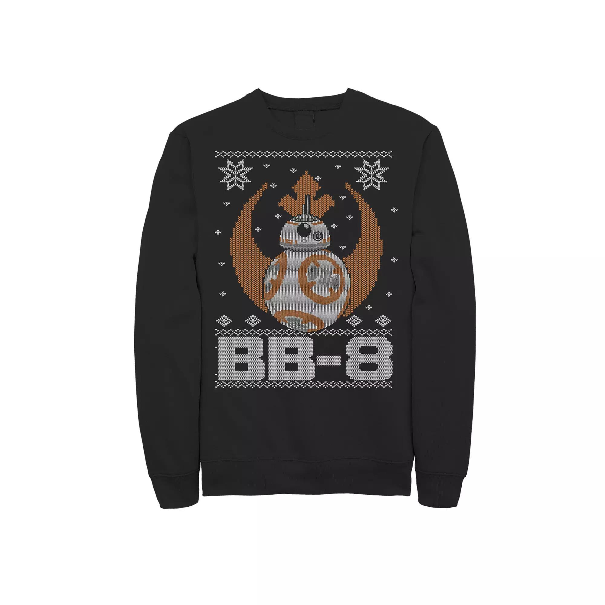 Men's Star Wars BB-8 Christmas Sweater Sweatshirt, Size: Small, Black Product Image
