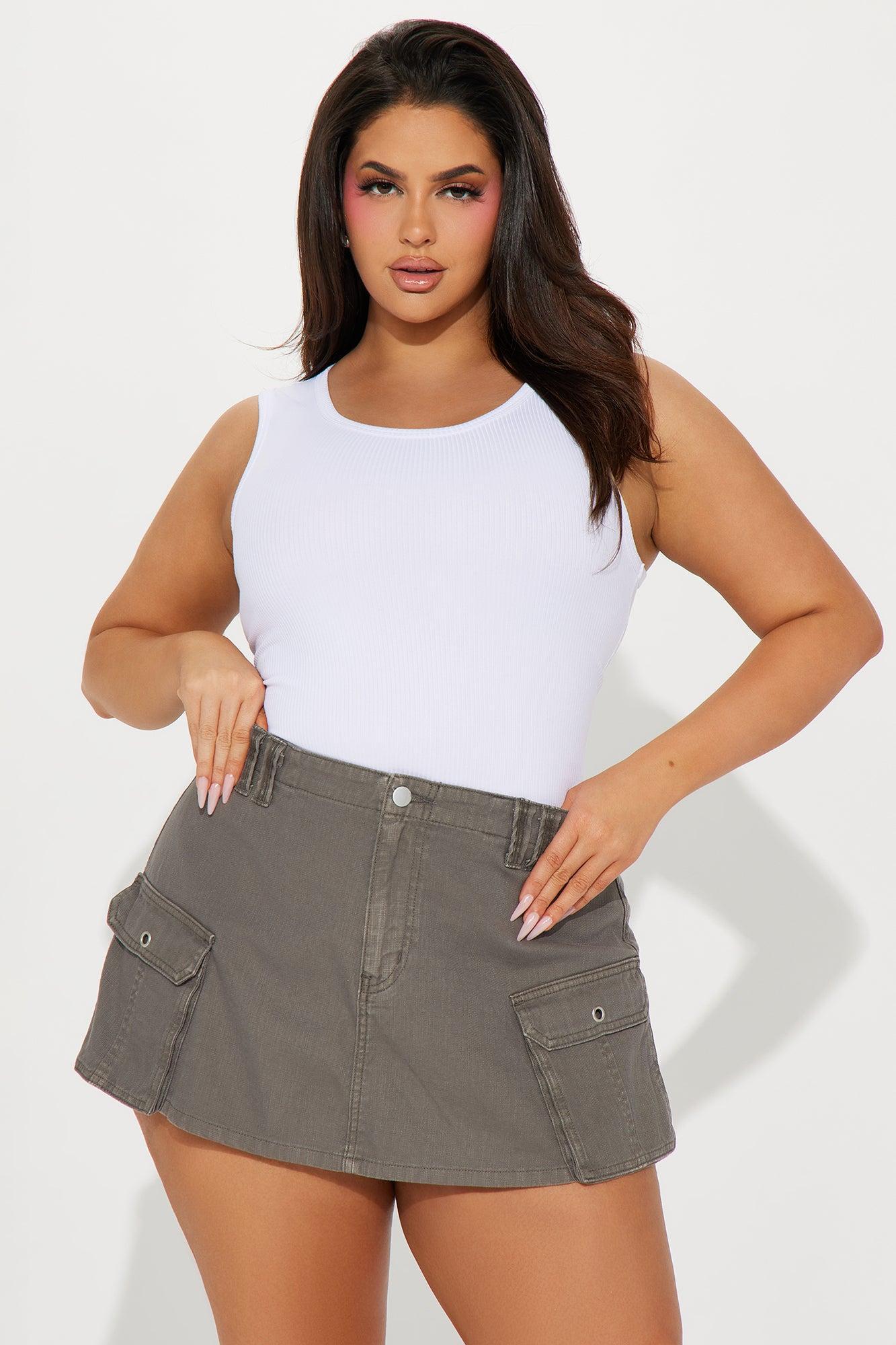 Sasha Scoop Neck Tank Top - White Product Image