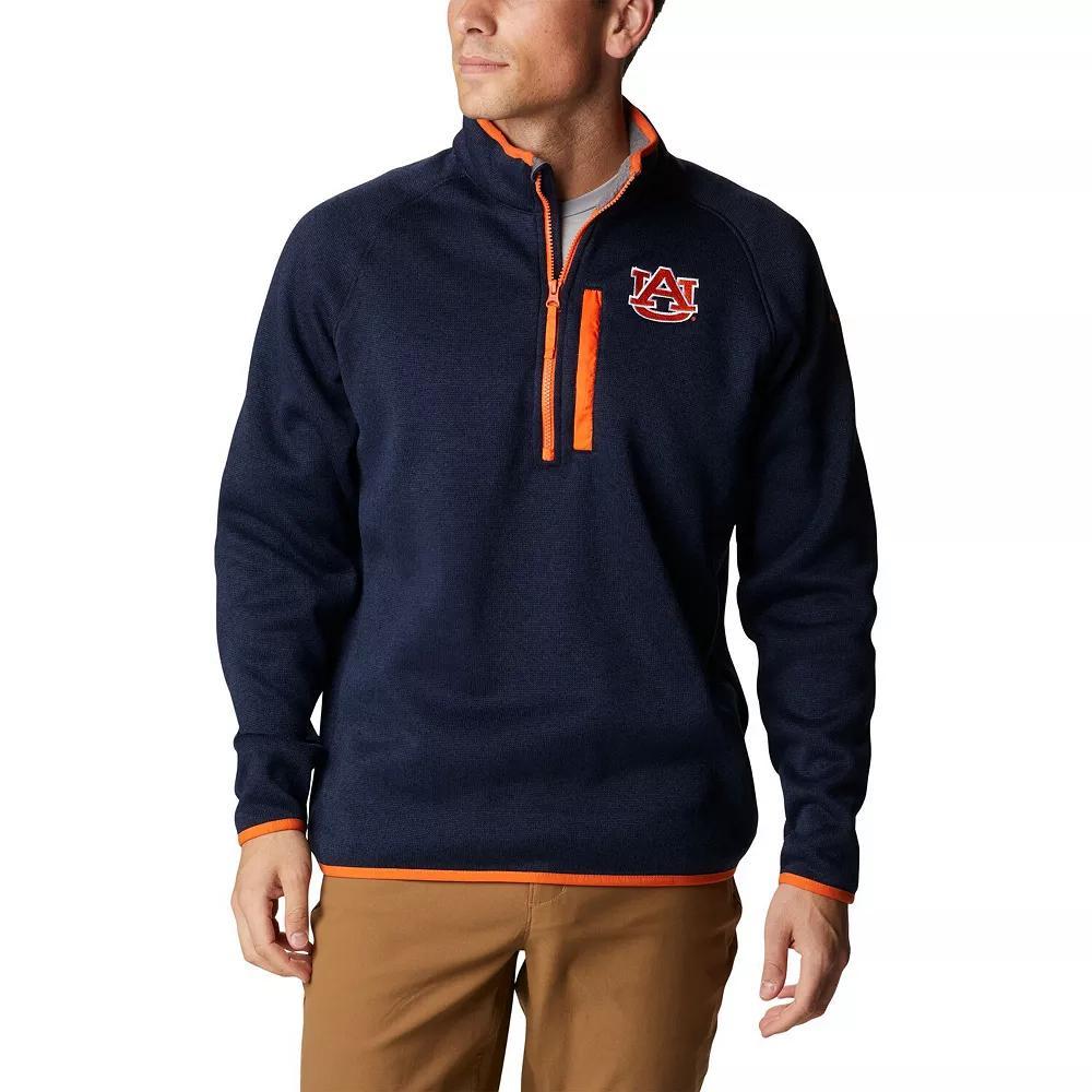 Mens Columbia Auburn Tigers Canyon Point Omni-Shield Raglan Half-Zip Top Blue Product Image
