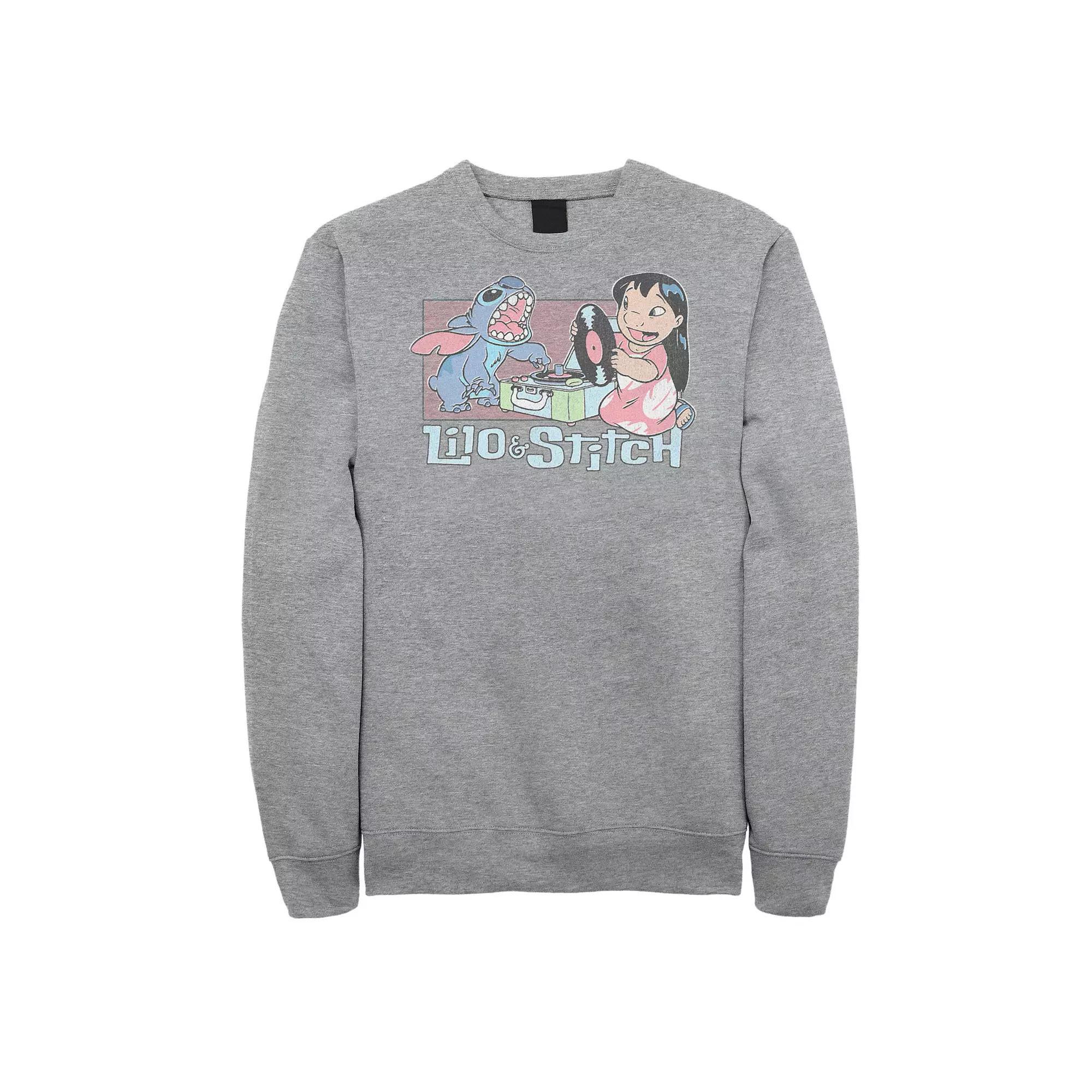 Disney's Lilo & Stitch Big & Tall Record Player Graphic Fleece, Men's, Size: 3XB, Athletic Grey Product Image