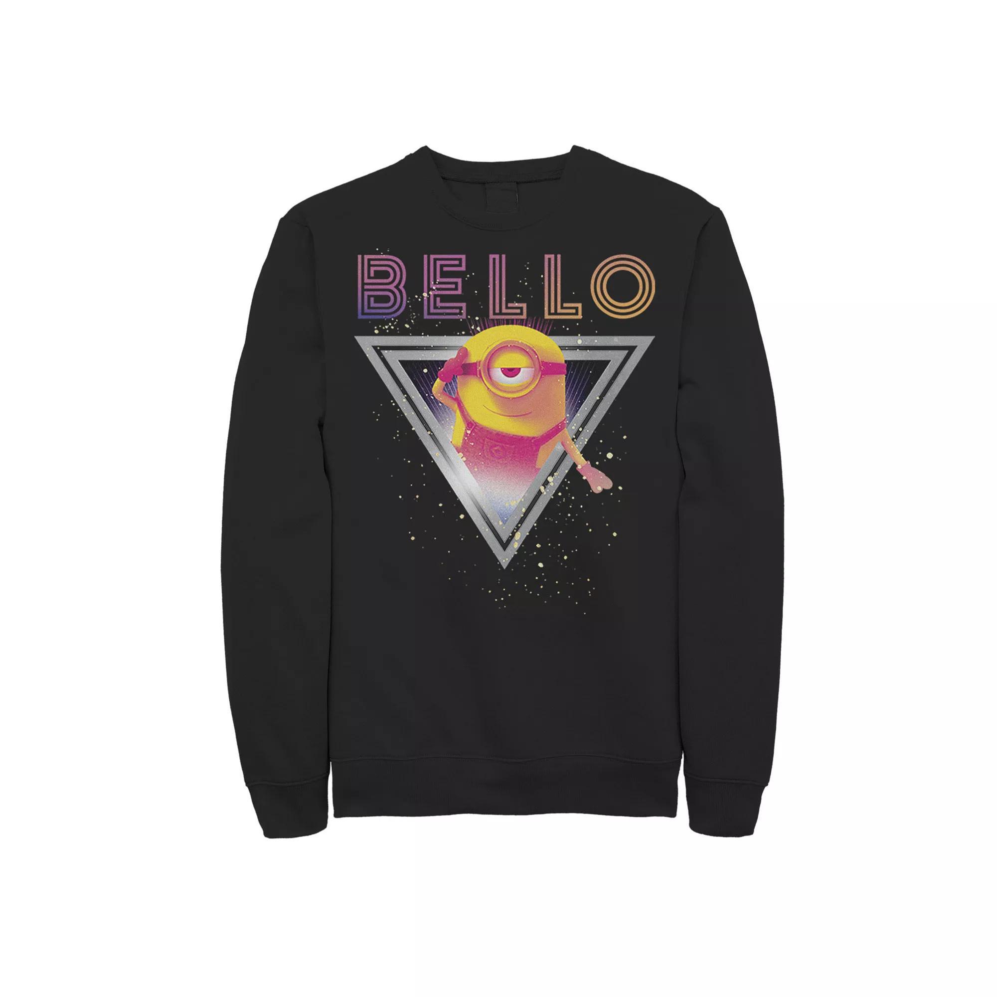 Men's Despicable Me Minions Retro Bello Fleece, Size: Small, Black Product Image