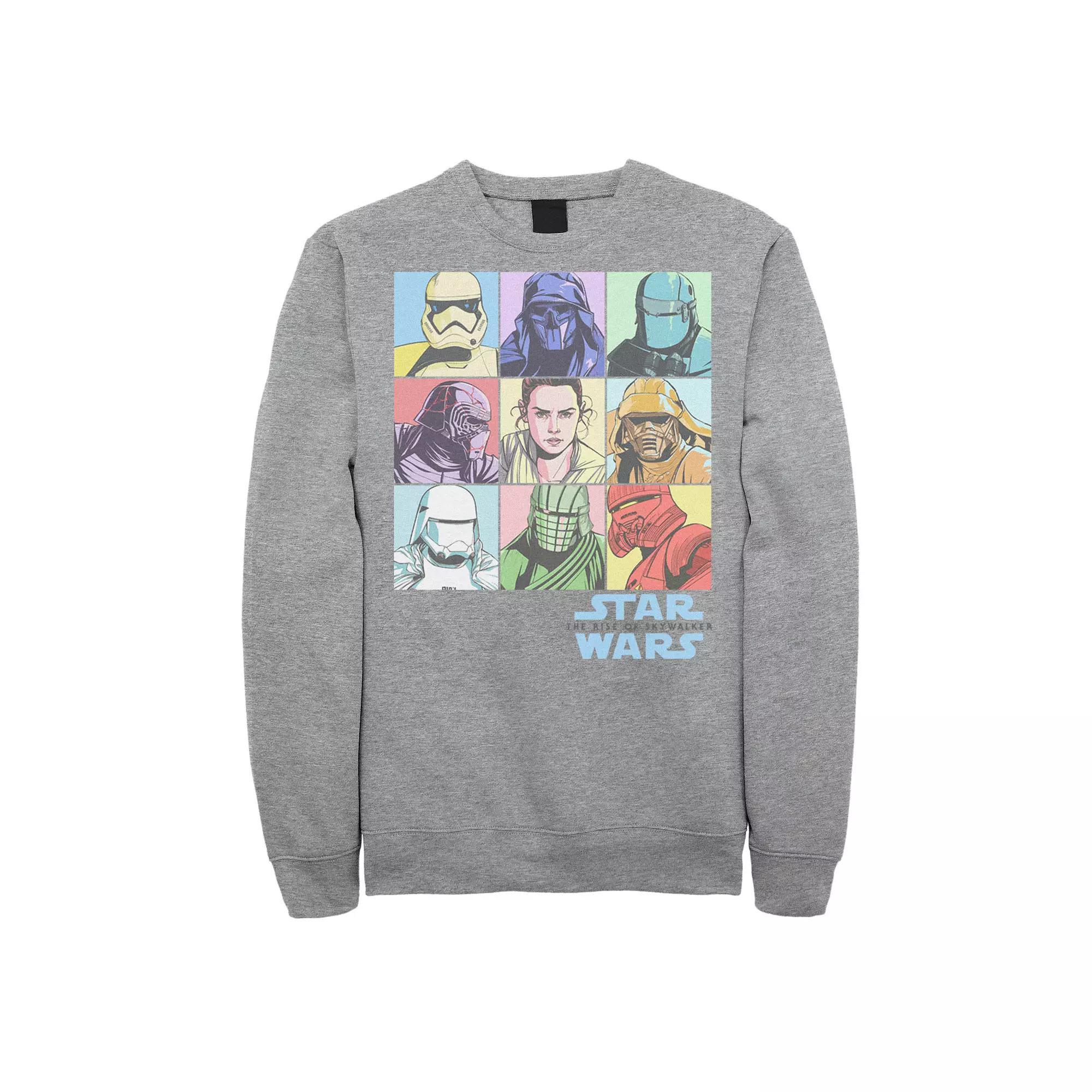 Men's Star Wars The Rise of Skywalker Character Box Sweatshirt, Size: XXL, Athletic Grey Product Image