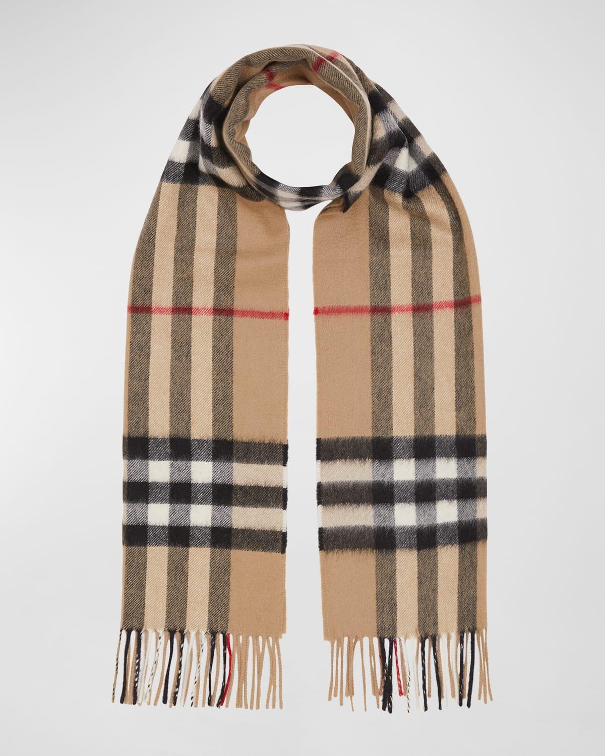 Mens The Classic Giant Check Cashmere Scarf Product Image