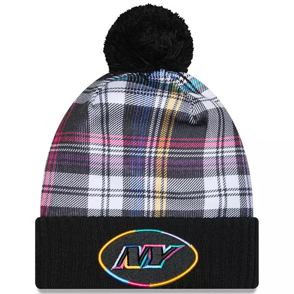 Mens New Era New York Jets 2024 NFL Crucial Catch Cuffed Knit Hat with Pom Product Image