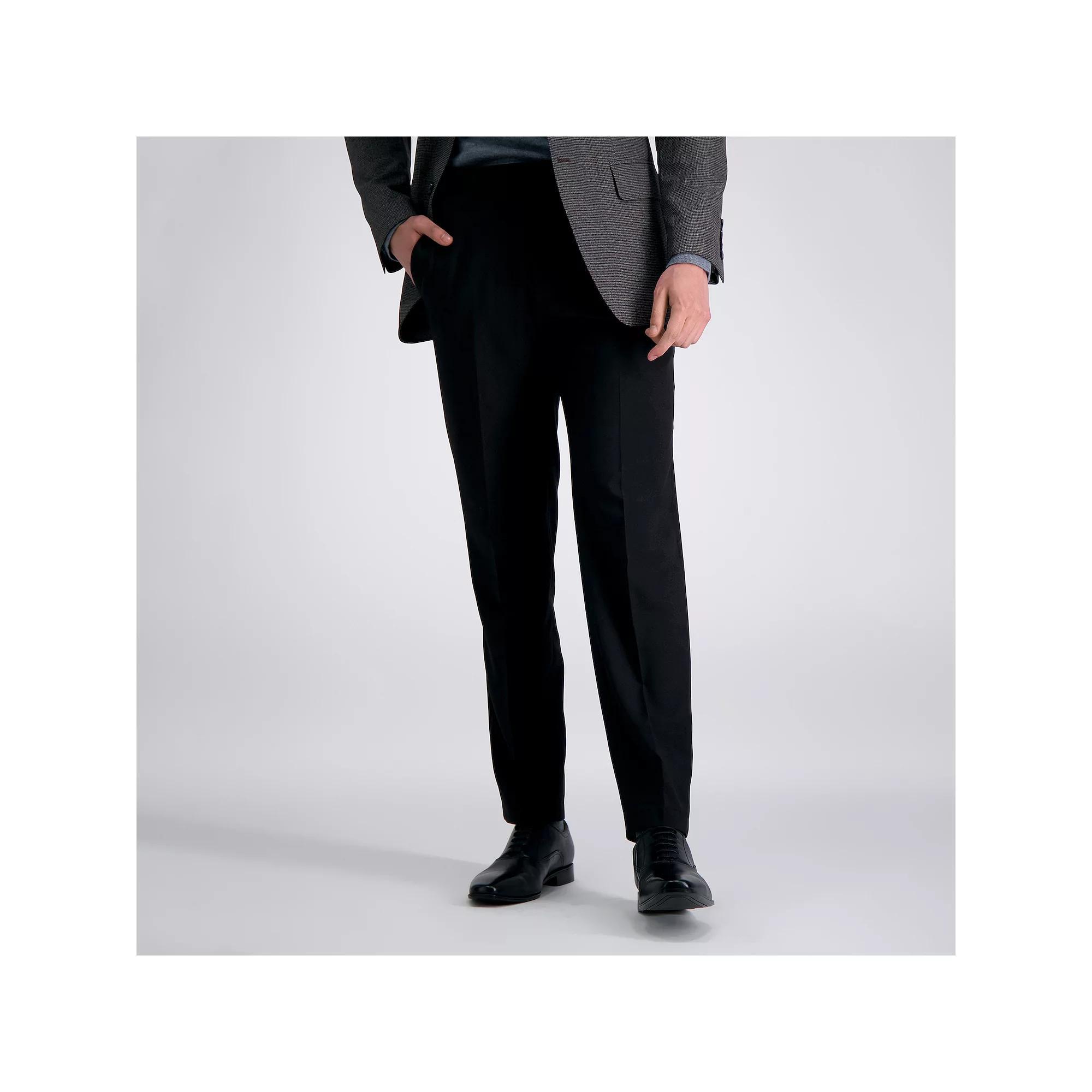 Mens Haggar Premium Comfort Straight-Fit Flat-Front Dress Pants Product Image