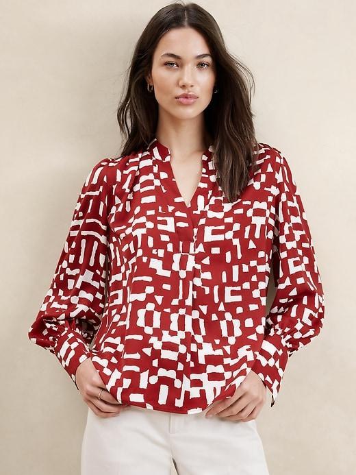 Volume-Sleeve Blouse Product Image