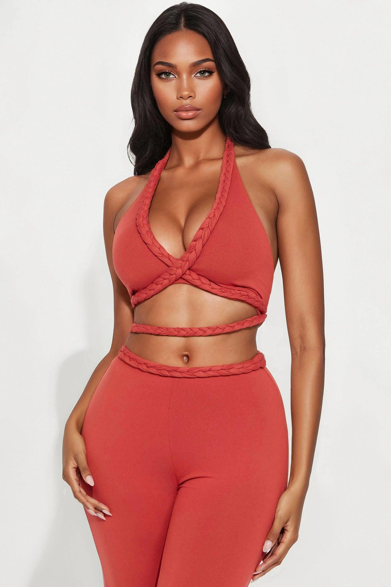 Twisted Desire Pant Set - Rust Female Product Image