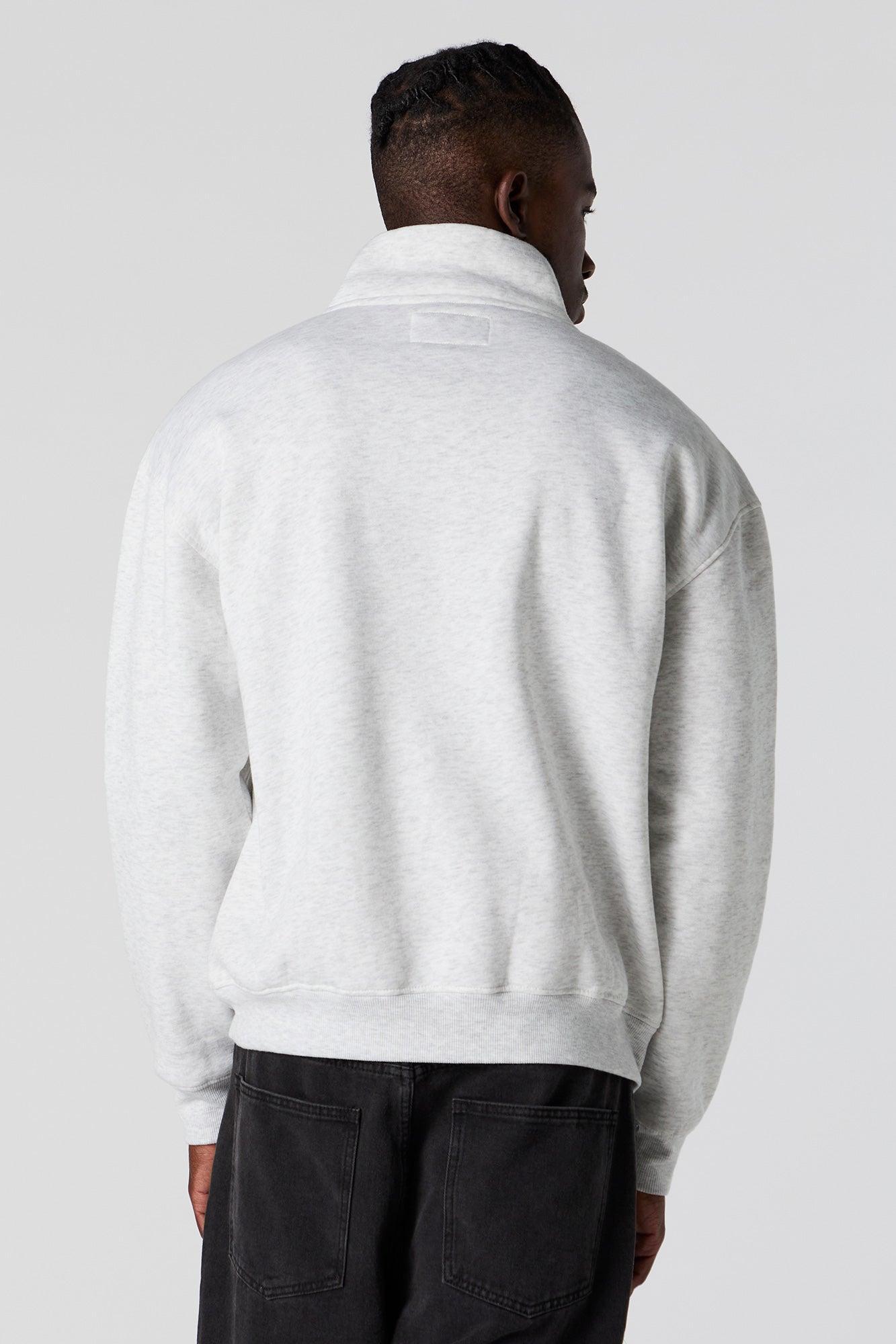 Half Zip Fleece Sweatshirt Male Product Image