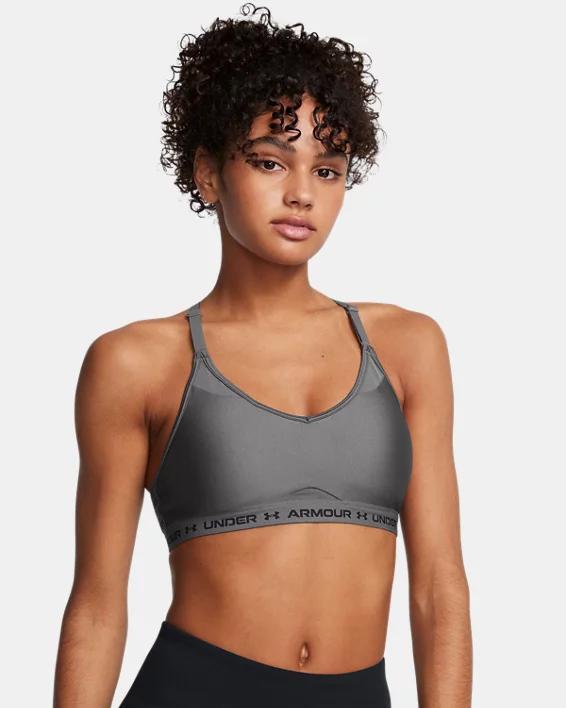 Women's Under Armour Crossback Low-Impact Sports Bra, Size: Large, Castlerock Product Image