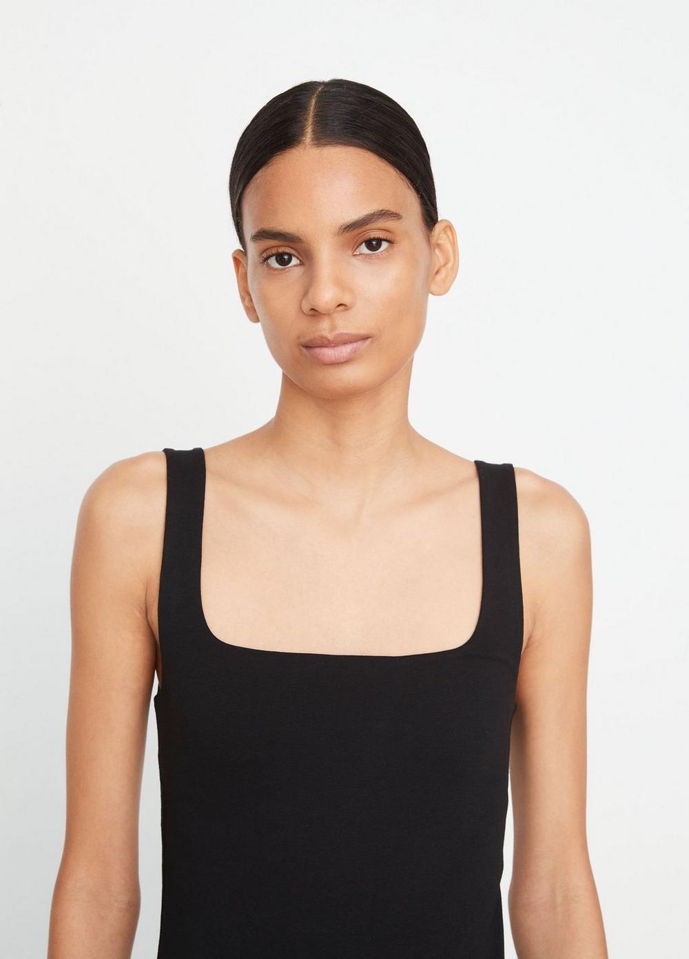 Stretch-Pima Cotton Square-Neck Tank Product Image