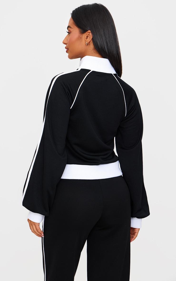 Dark Chocolate Long Sleeve Denim Rugby Shirt Product Image