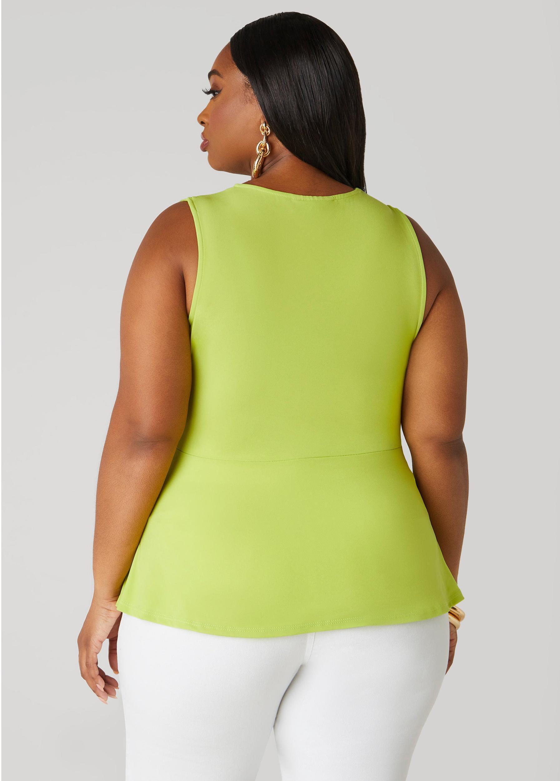 Tie Front Peplum Top Product Image