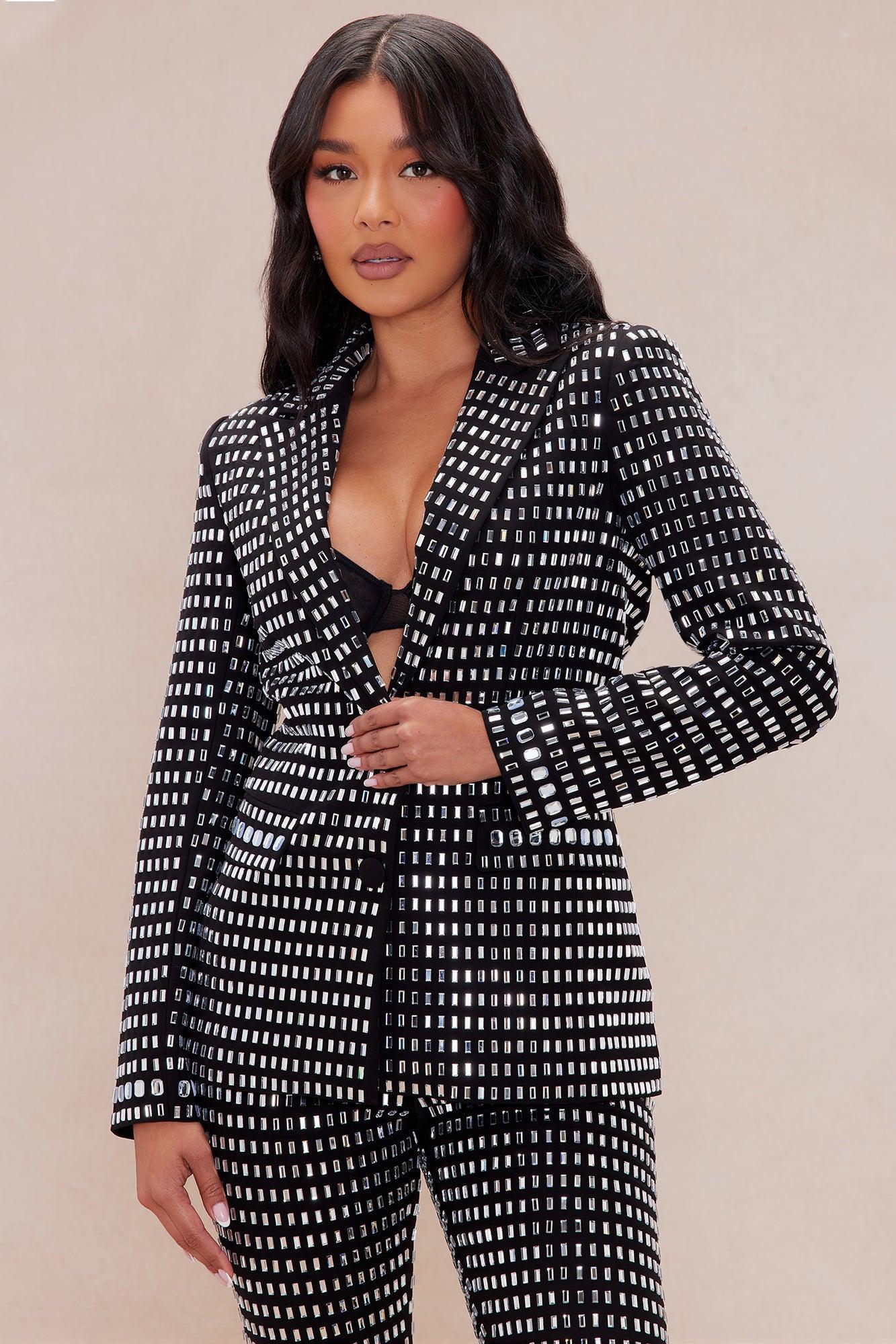 Kylie Embellished Blazer - Black Product Image