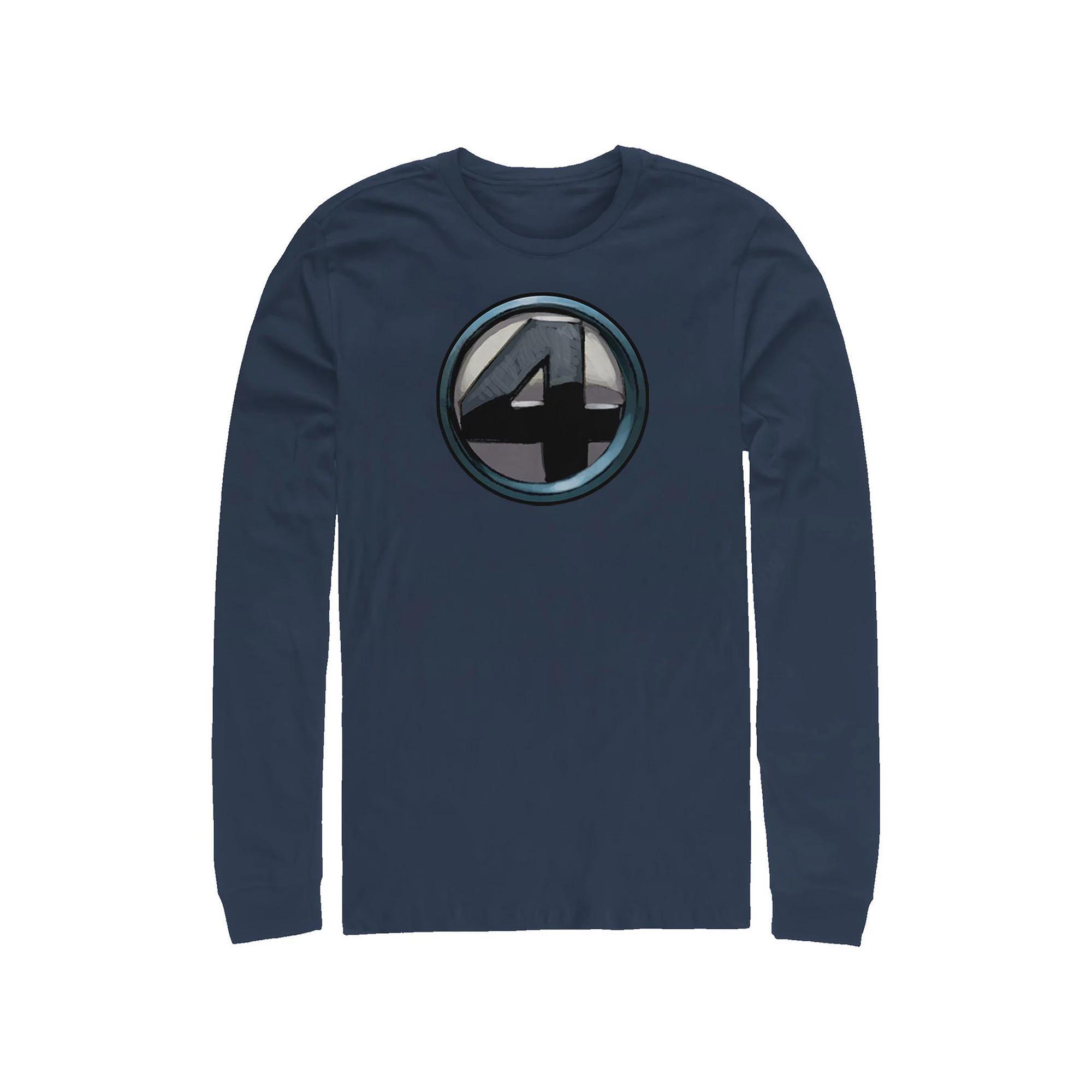 Men's Marvel Fantastic Four Costume Long Sleeve Graphic Tee, Size: Small, Blue Product Image