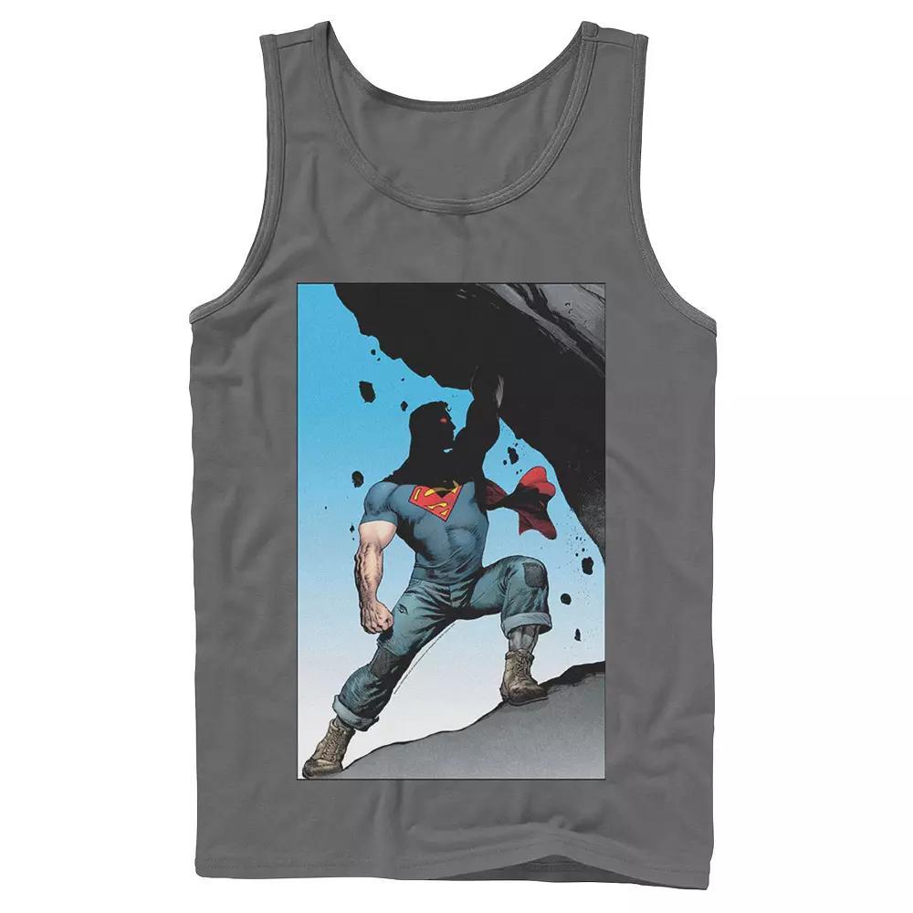 Men's DC Comics Superman Power Lift Comic Poster Tank Top, Size: Small, Blue Product Image