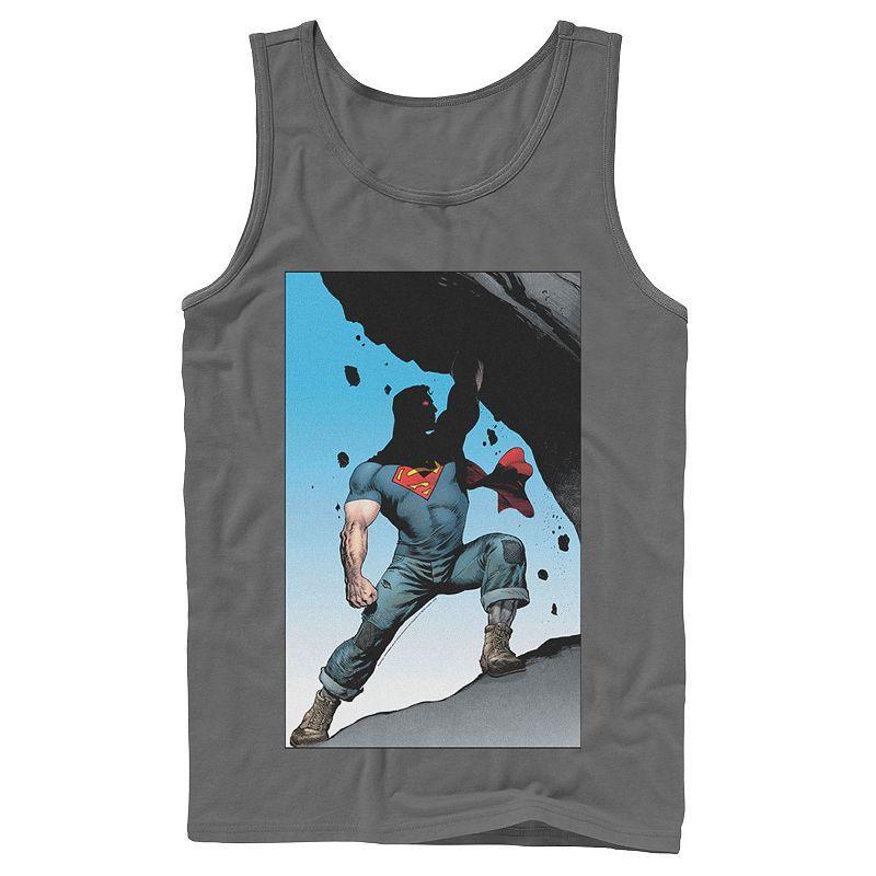 Men's DC Comics Superman Power Lift Comic Poster Tank Top, Size: Small, Blue Product Image