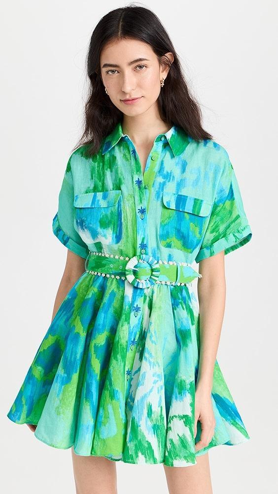 Hemant and Nandita Short Dress With Buckle Belt | Shopbop Product Image