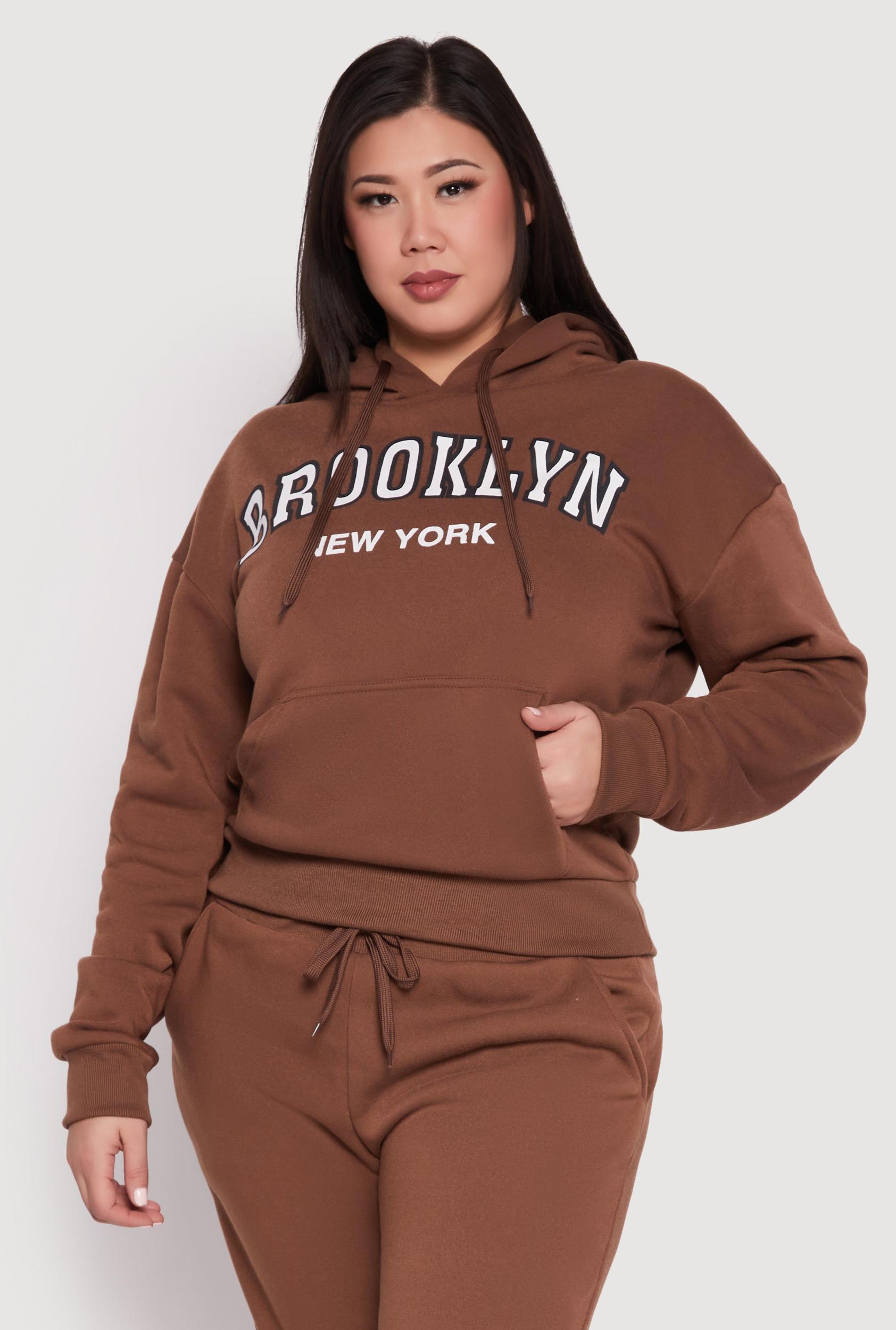 Womens Plus Size Fleece Brooklyn Pullover Hoodie Product Image
