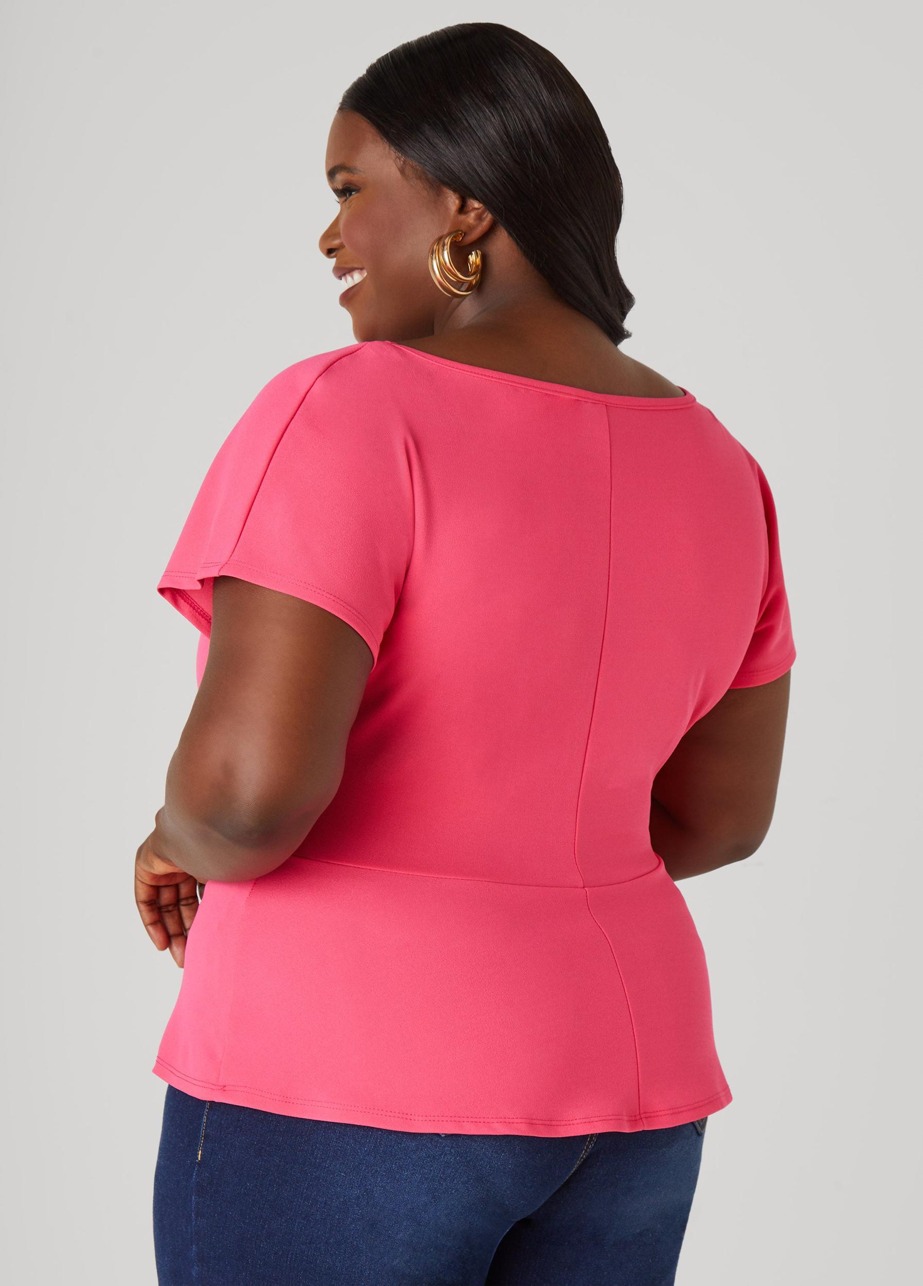 Pleated Peplum Top Product Image