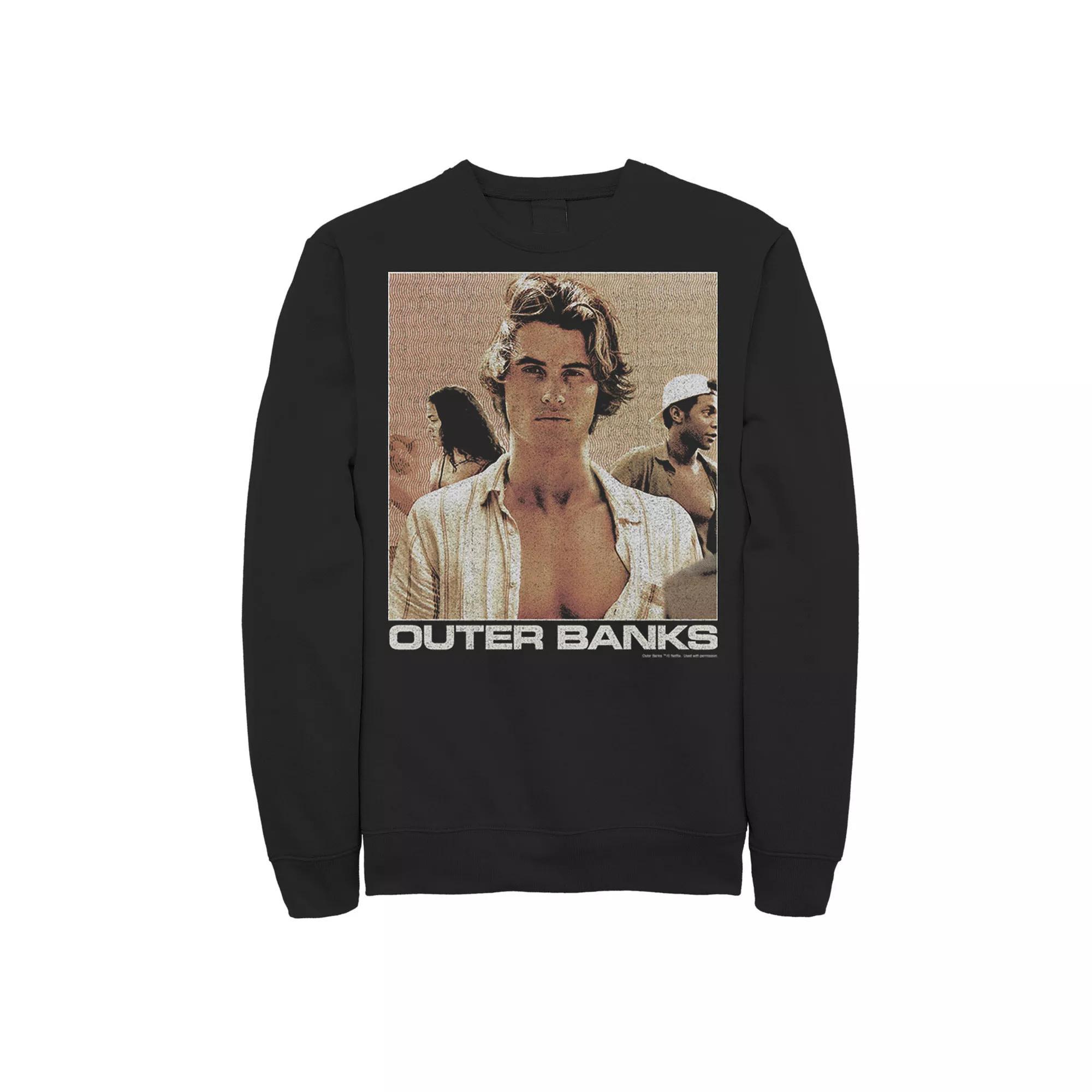 Men's Outer Banks John B Portrait Sweatshirt, Size: XL, Black Product Image